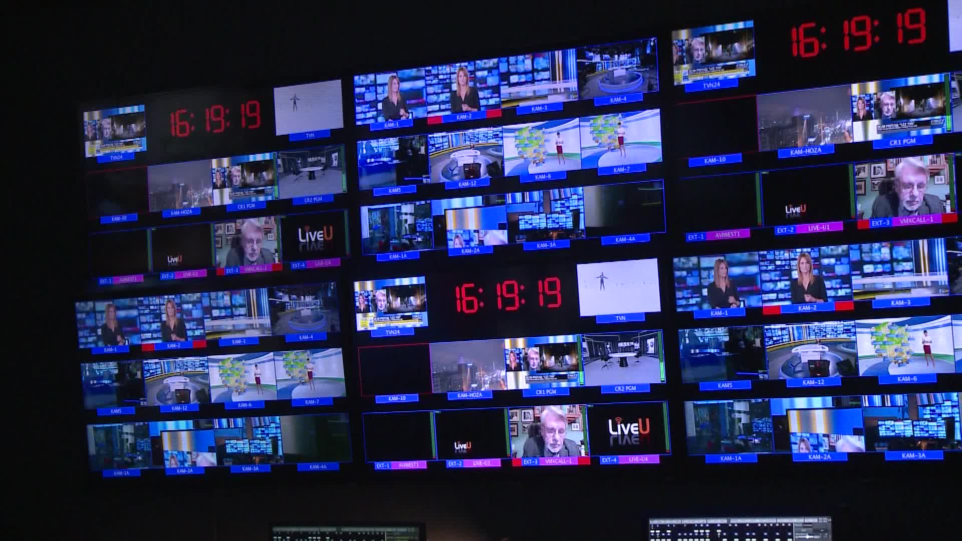 TV studio and control room