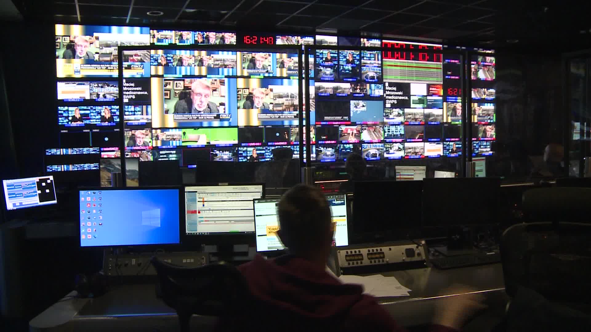 TV studio and control room