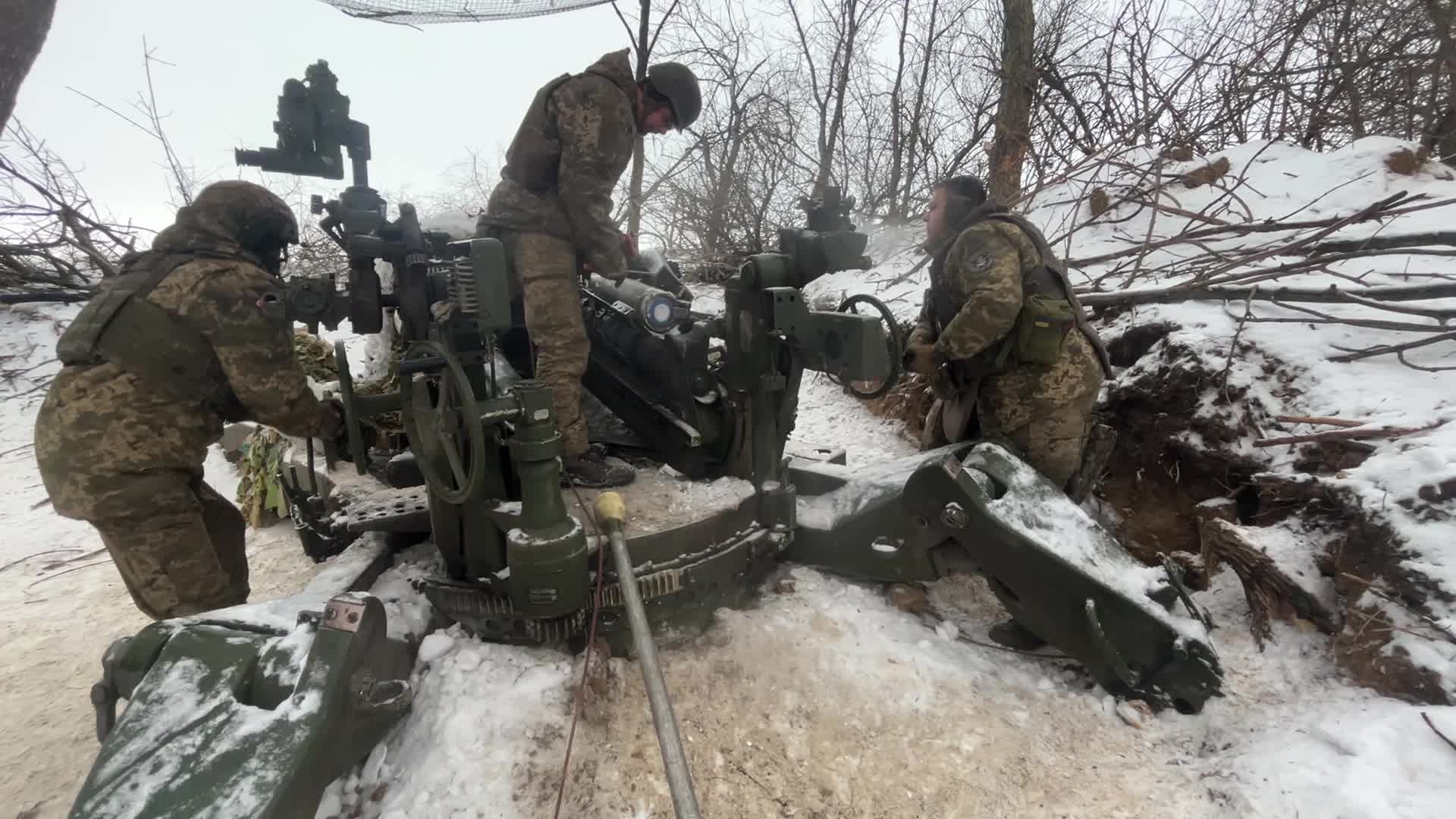 M777 American howitzer in Zaporizhzhia