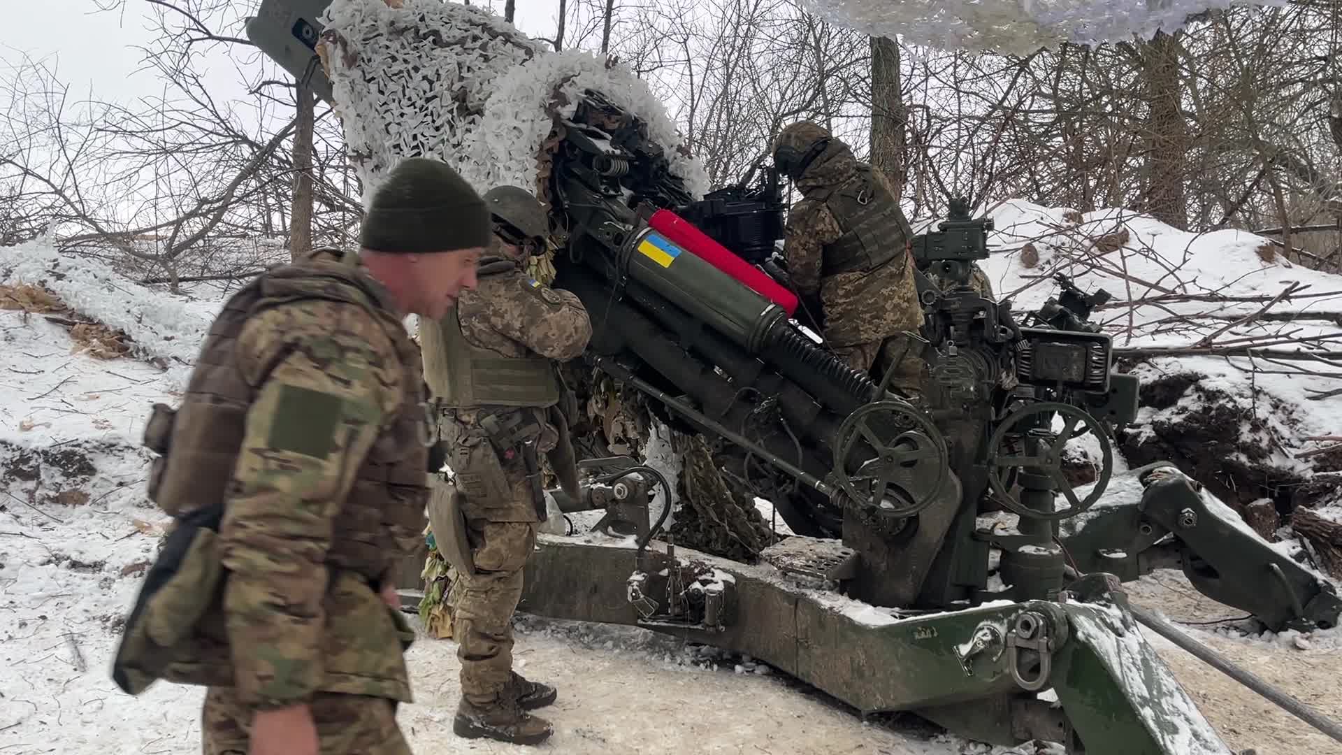 M777 American howitzer in Zaporizhzhia