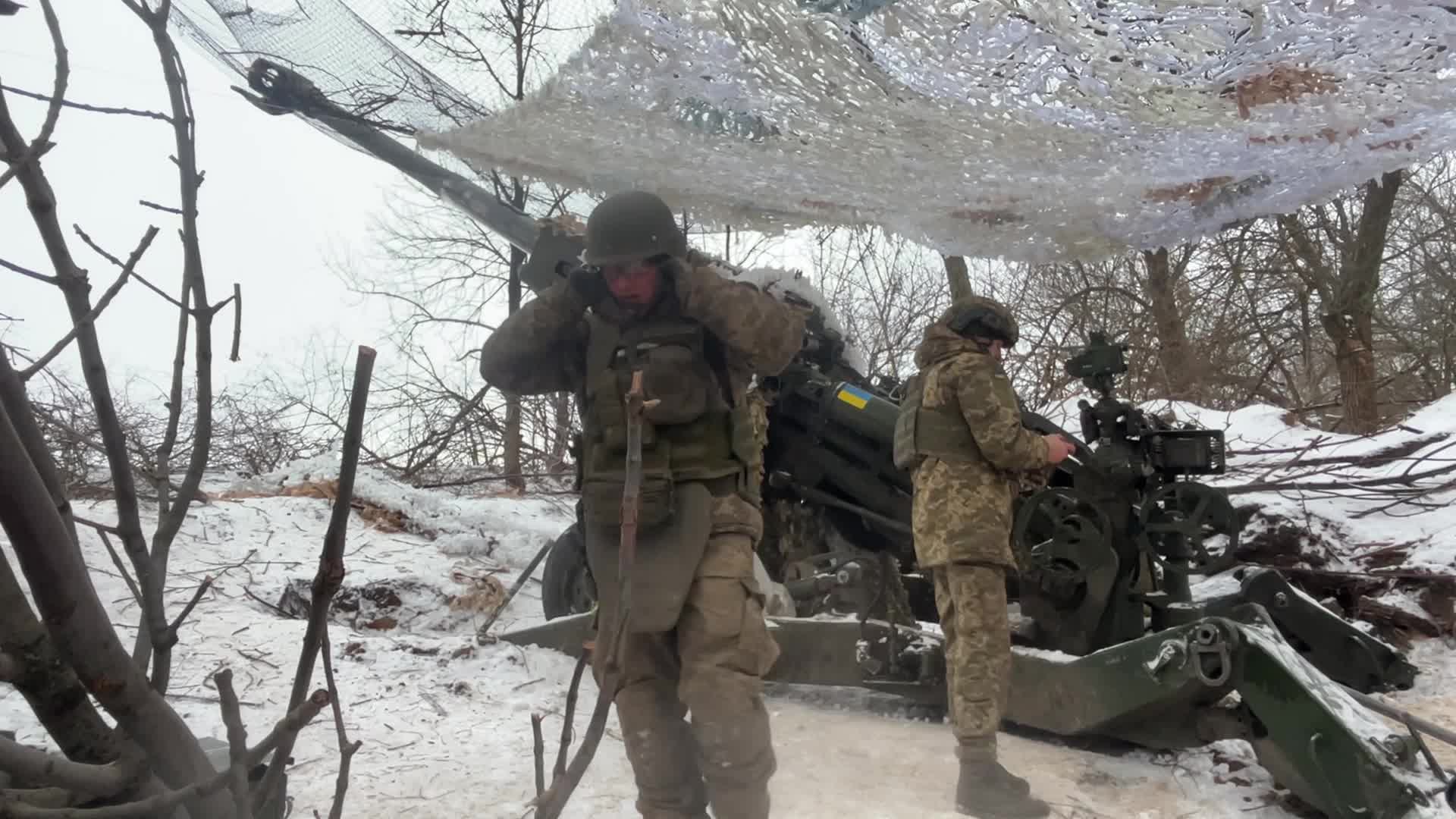 M777 American howitzer in Zaporizhzhia