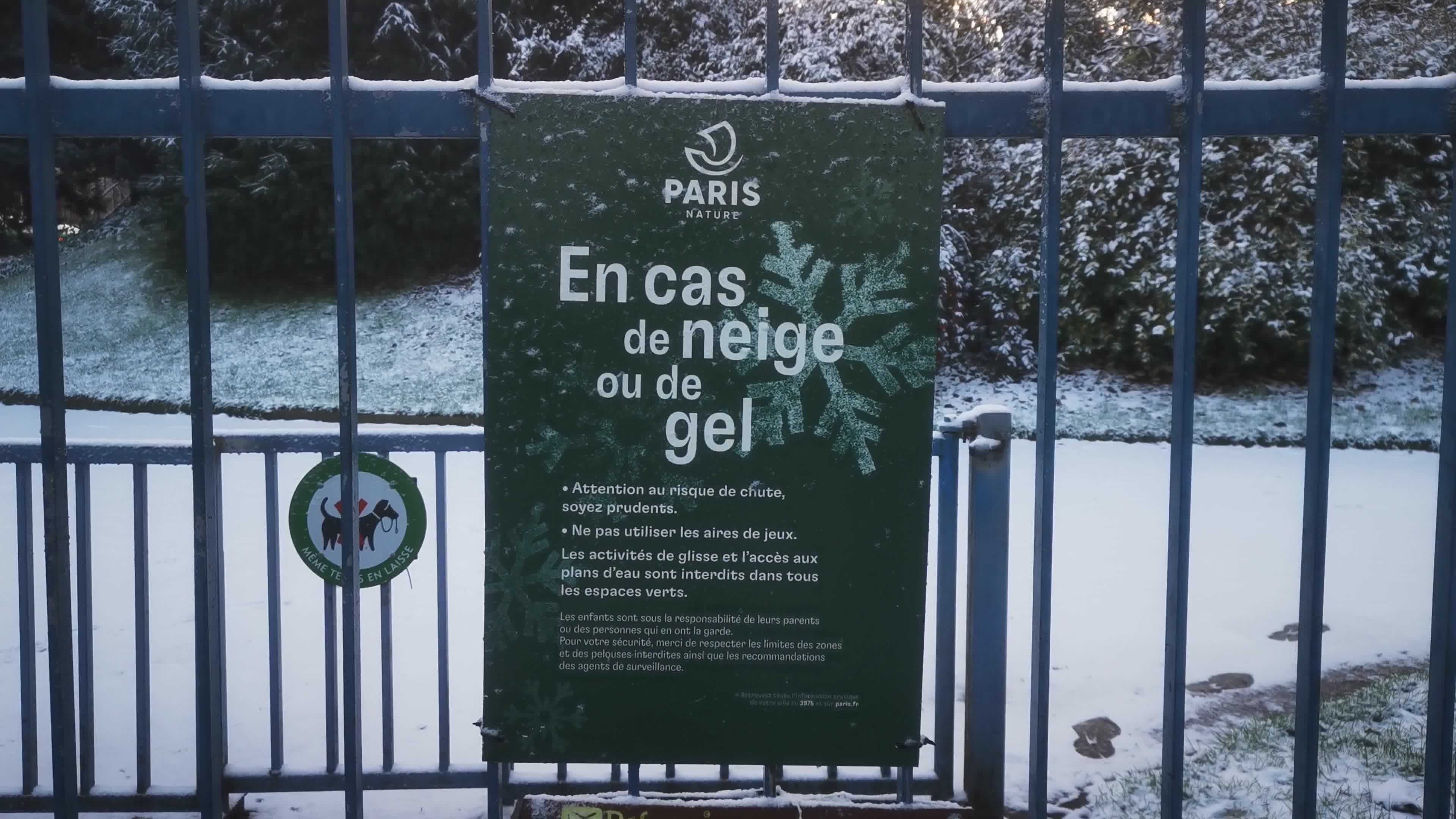 Snow in Paris, France