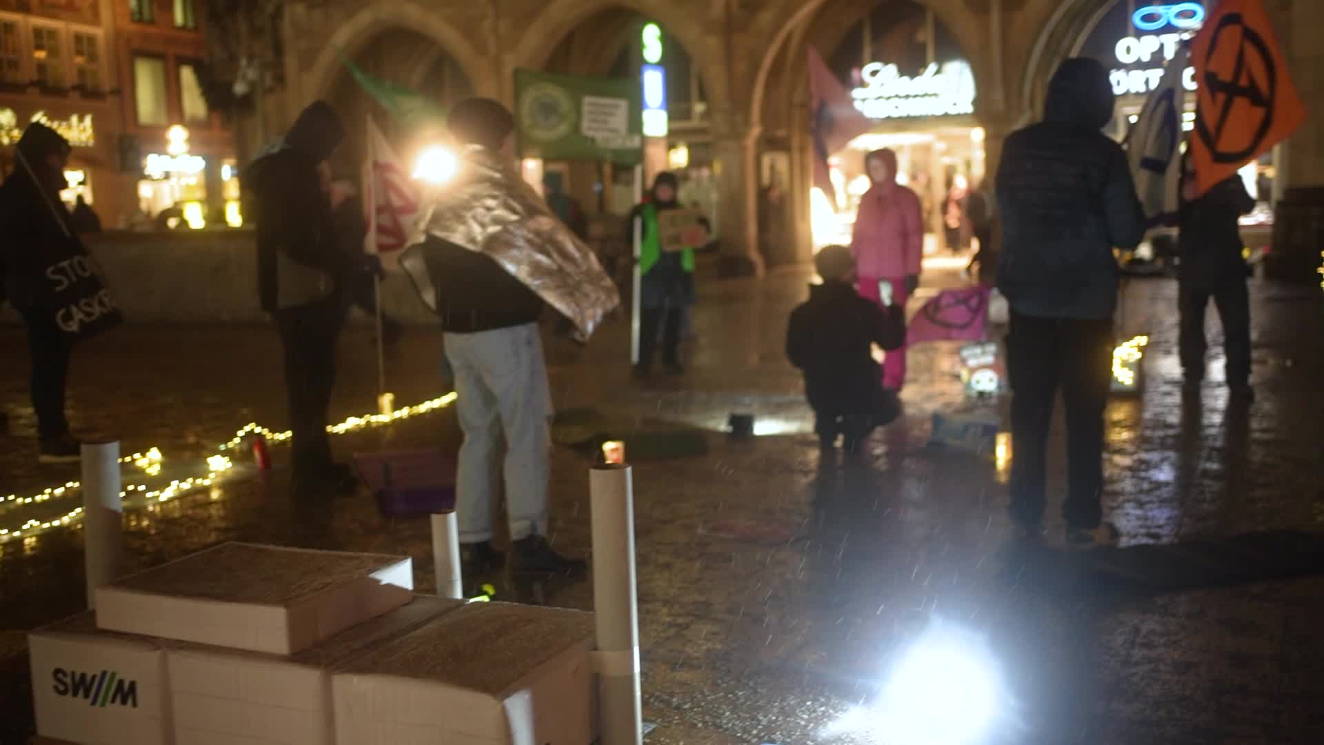 Protest against the gas-fired power plant in Munich