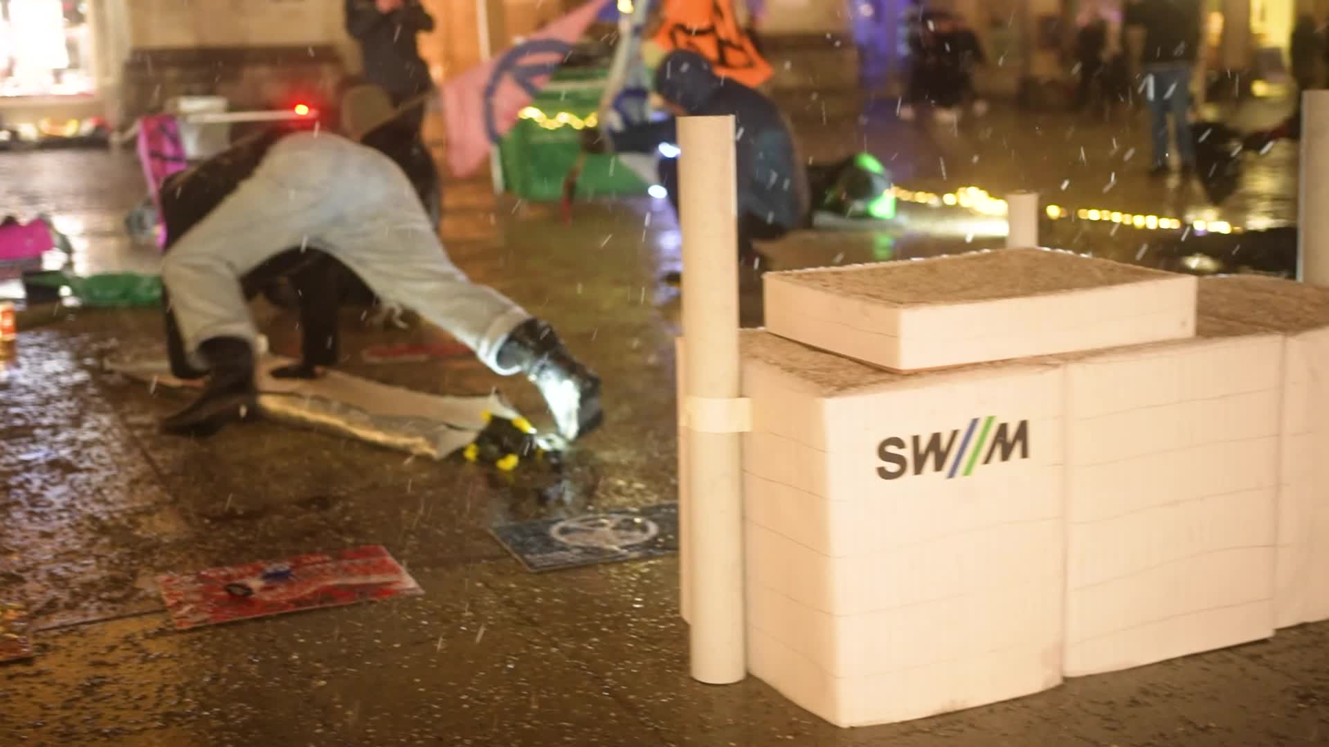 Protest against the gas-fired power plant in Munich