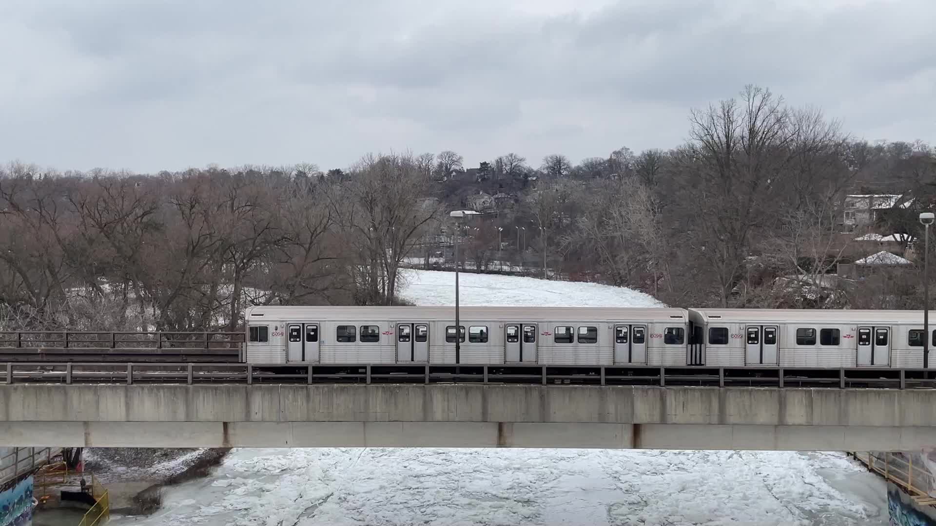 Snowfall in Toronto, Canada