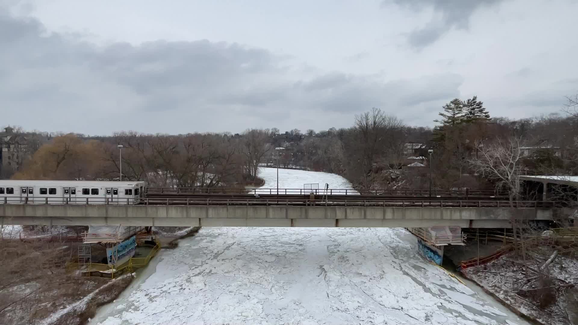 Snowfall in Toronto, Canada