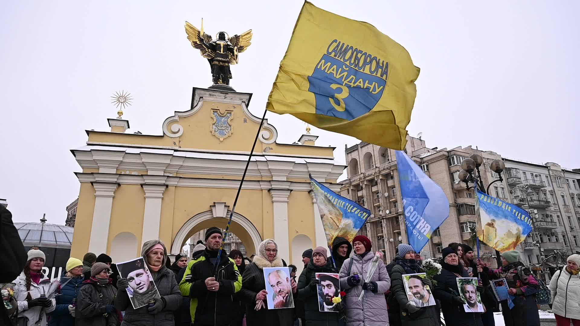 Ukrainians commemorate killed activists on the 10th anniversary of Euromaidan revolution in Kyiv, amid Russia's invasion of Ukraine
