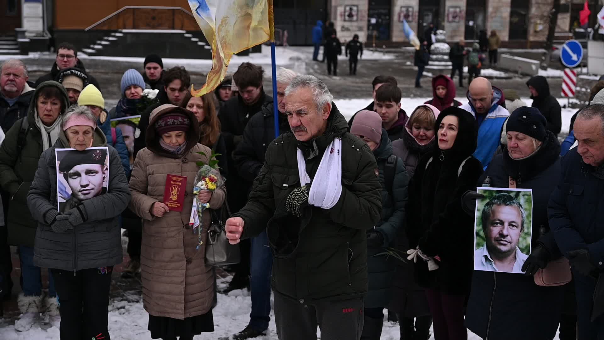 Ukrainians commemorate killed activists on the 10th anniversary of Euromaidan revolution in Kyiv, amid Russia's invasion of Ukraine
