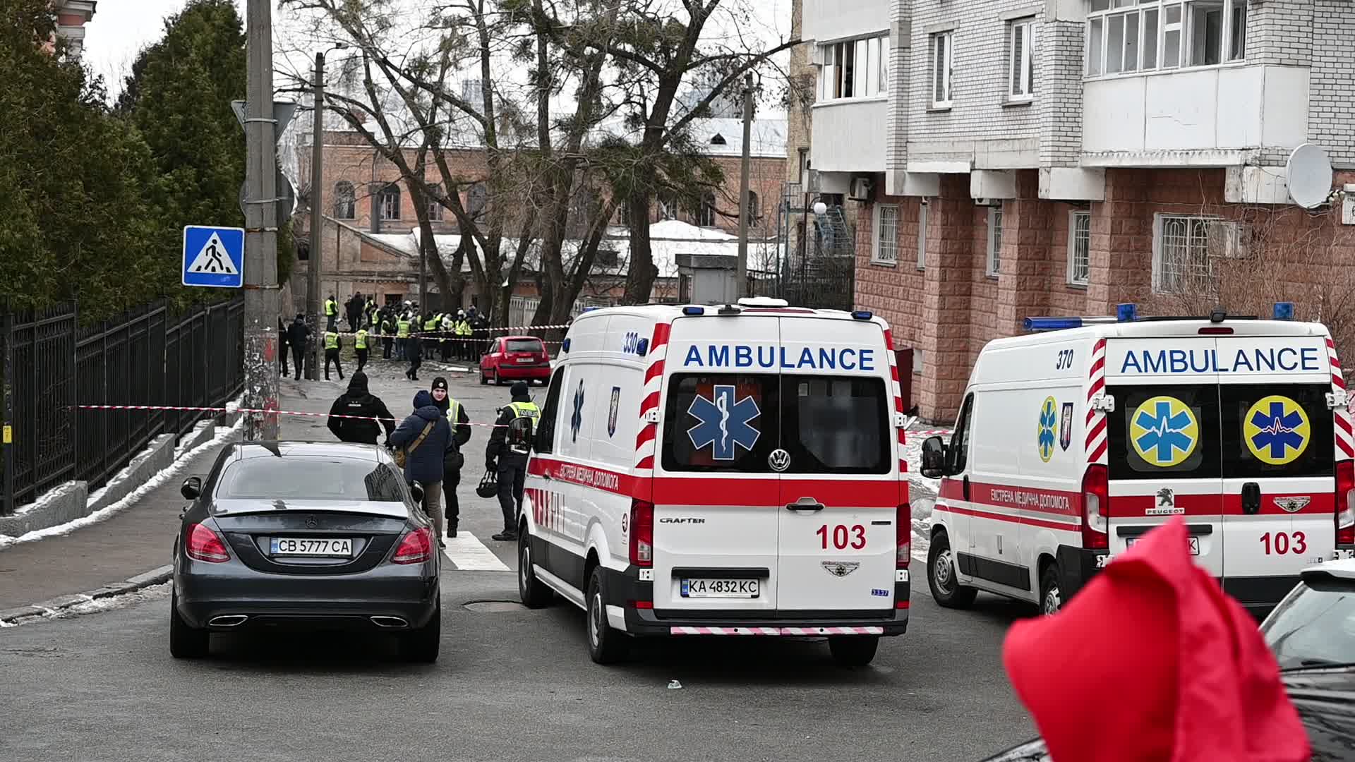 At least 22 people injured in air strikes in Kyiv, amid Russian invasion of Ukraine.