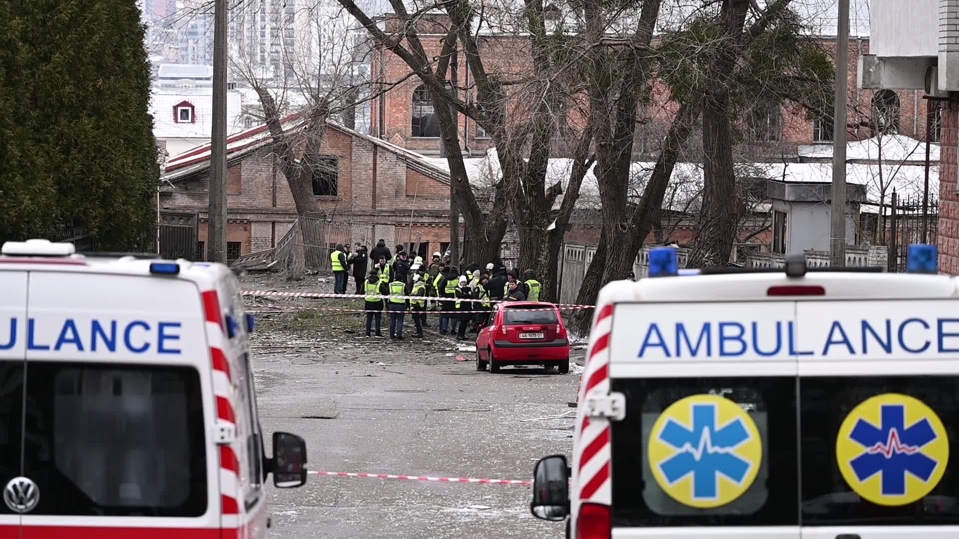 At least 22 people injured in air strikes in Kyiv, amid Russian invasion of Ukraine.