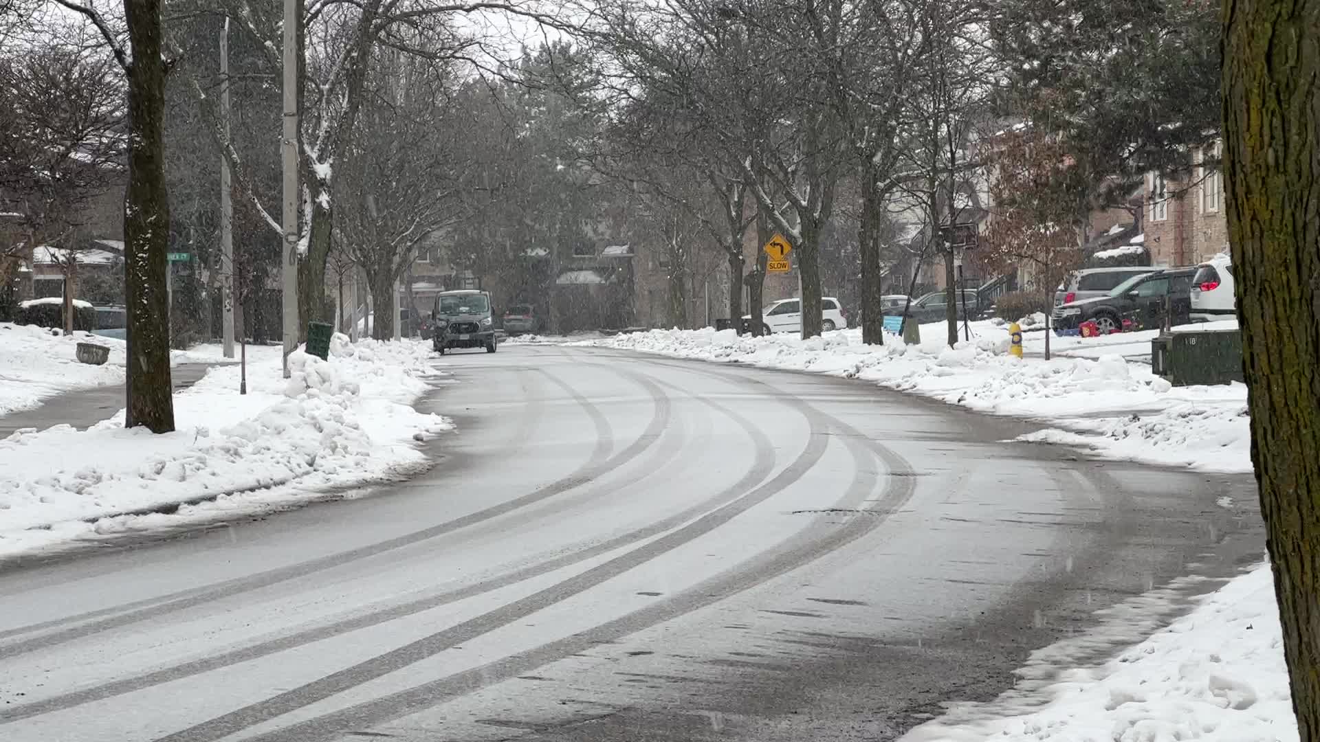 Snowstorm in Toronto, Canada