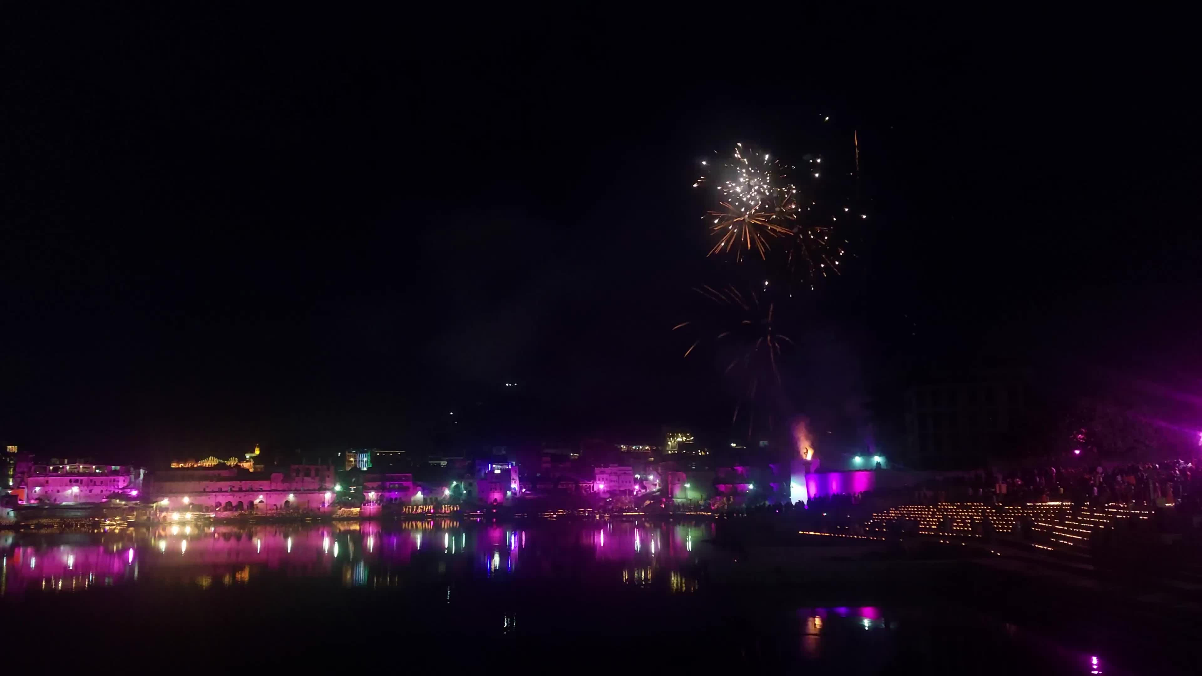  Fireworks and Lights at Pushkar for Ram Temple Consecration