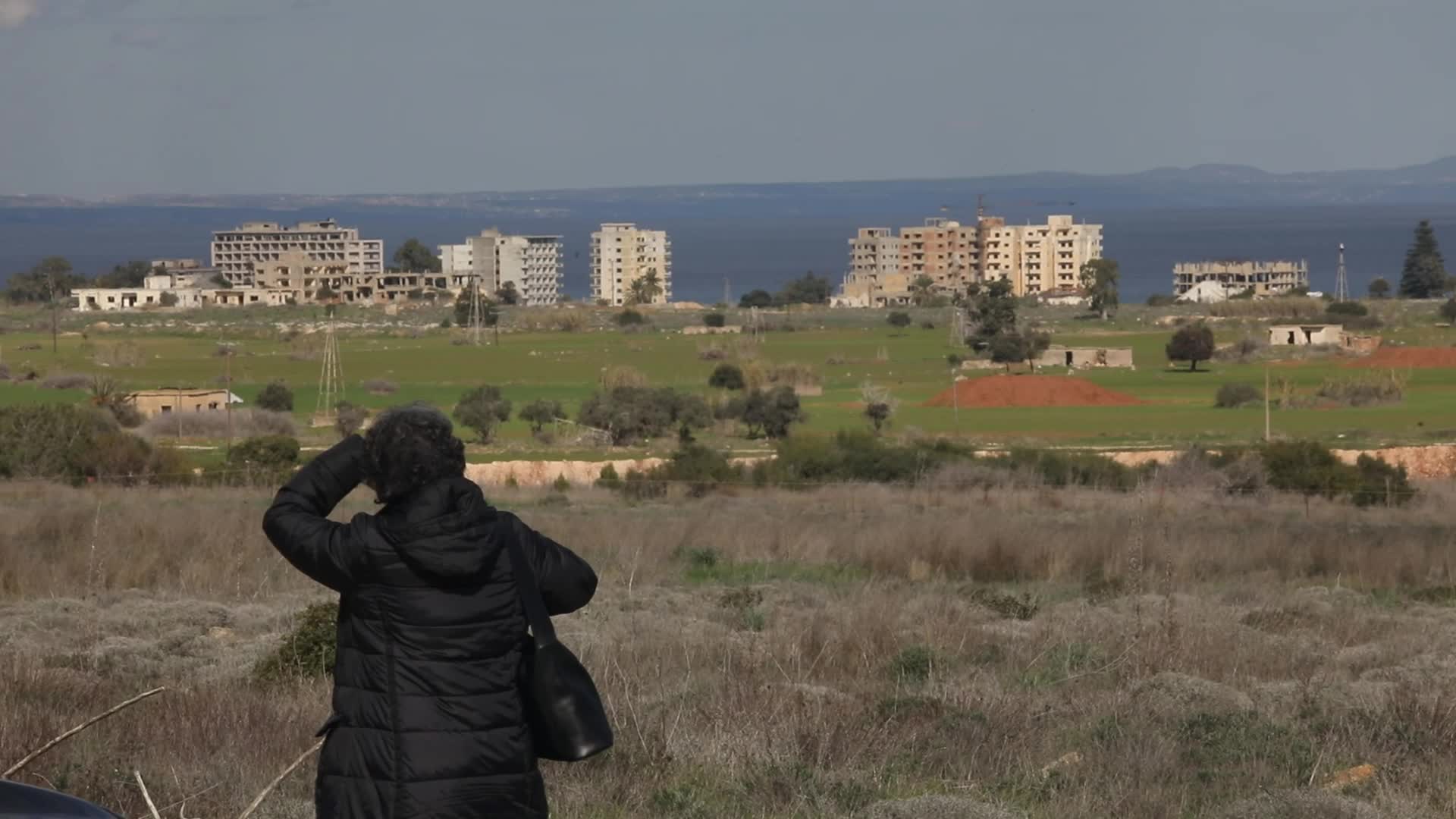 Cyprus, Varosha as seen from Derynia