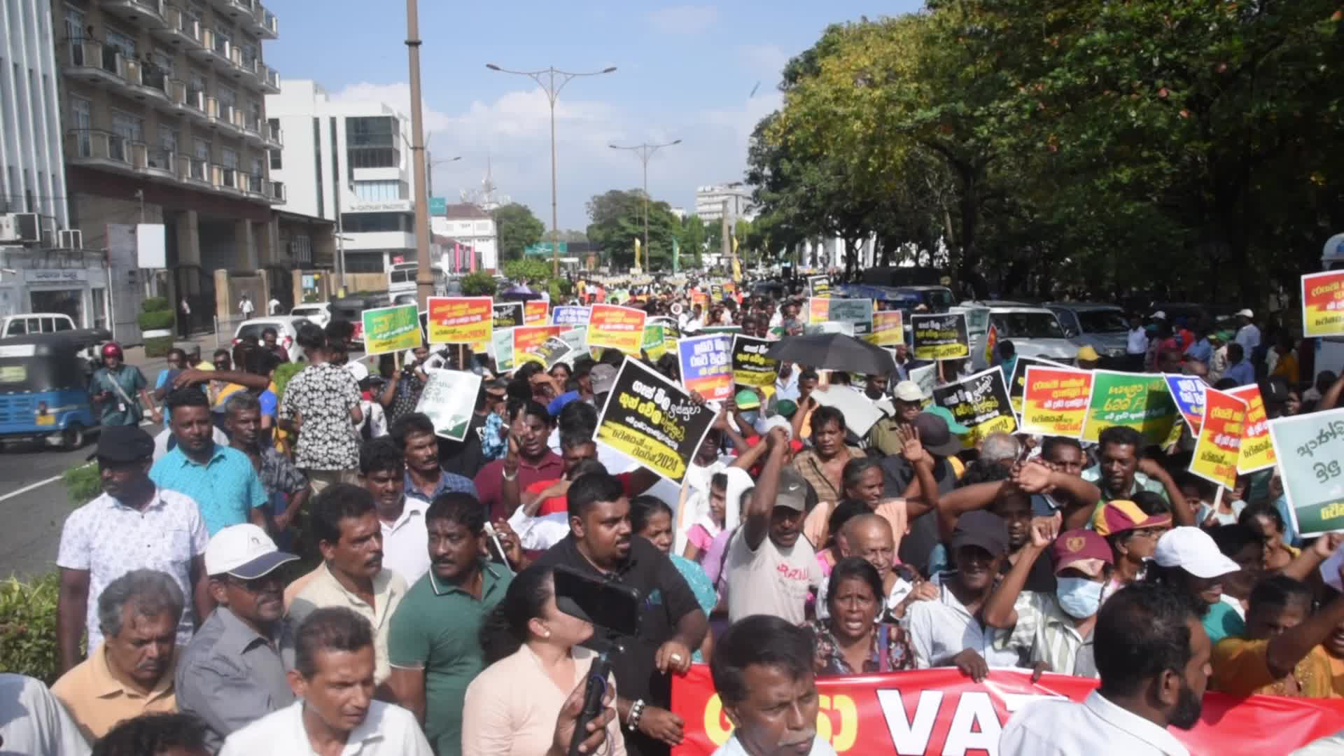 Protest In Colombo Against High Taxes and Hikes In Fuel And Energy Prices