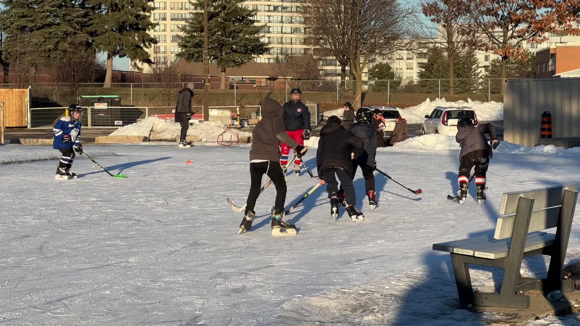 Daily life during winter in Toronto