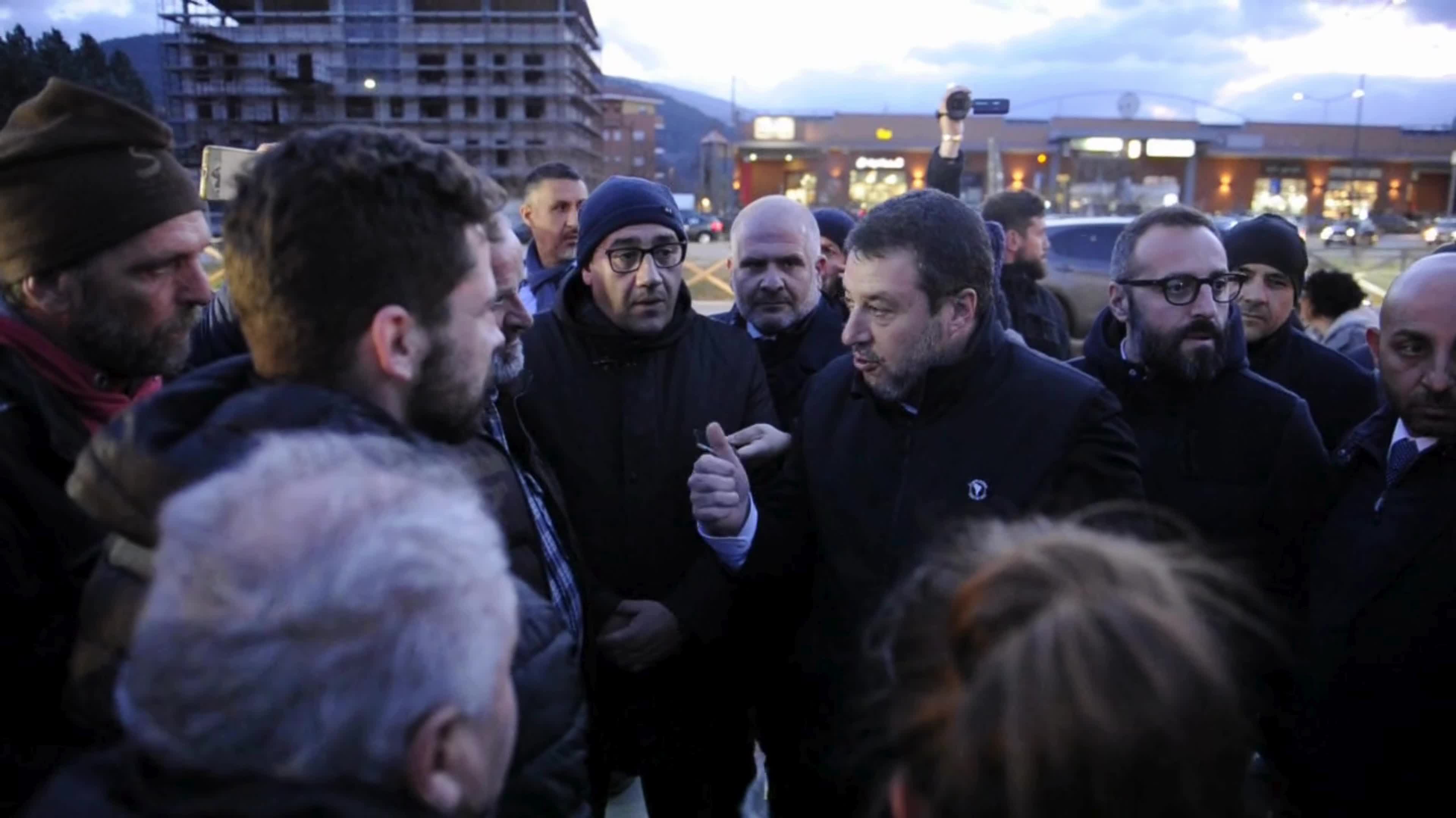Matteo Salvini Meets Farmers In L'Aquila, Italy