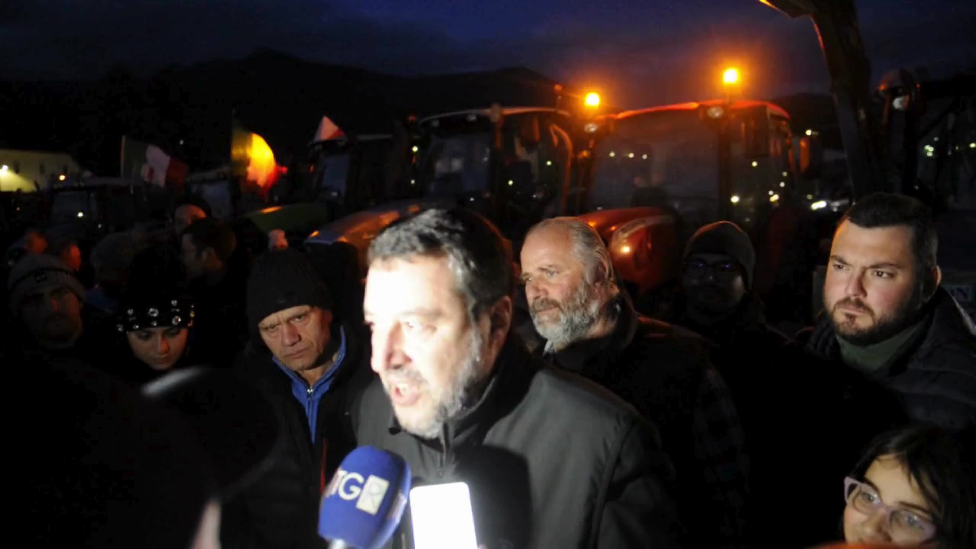 Matteo Salvini Meets Farmers In L'Aquila, Italy