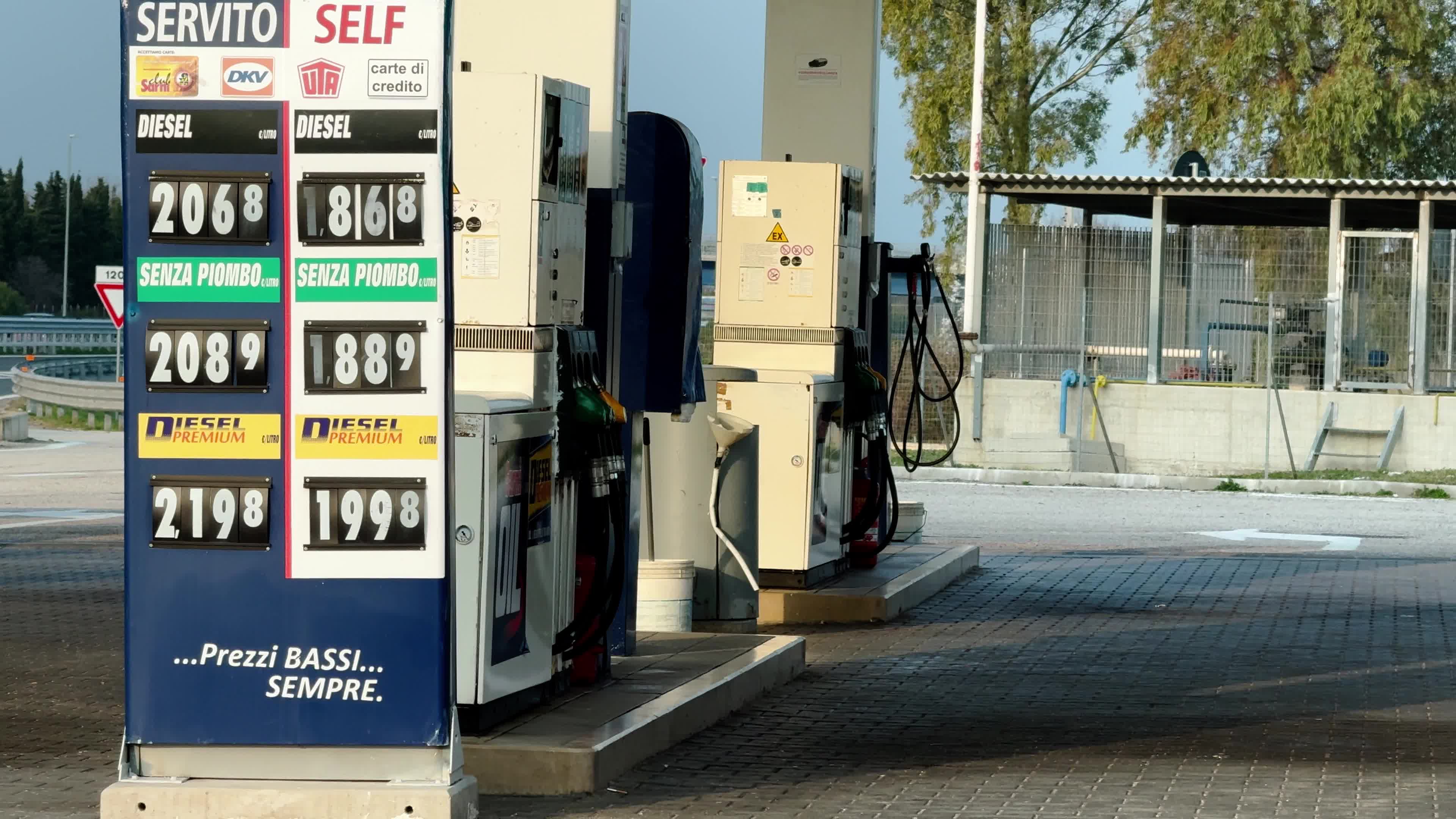 Italy sees gasoline prices pass 2 Euro per litre