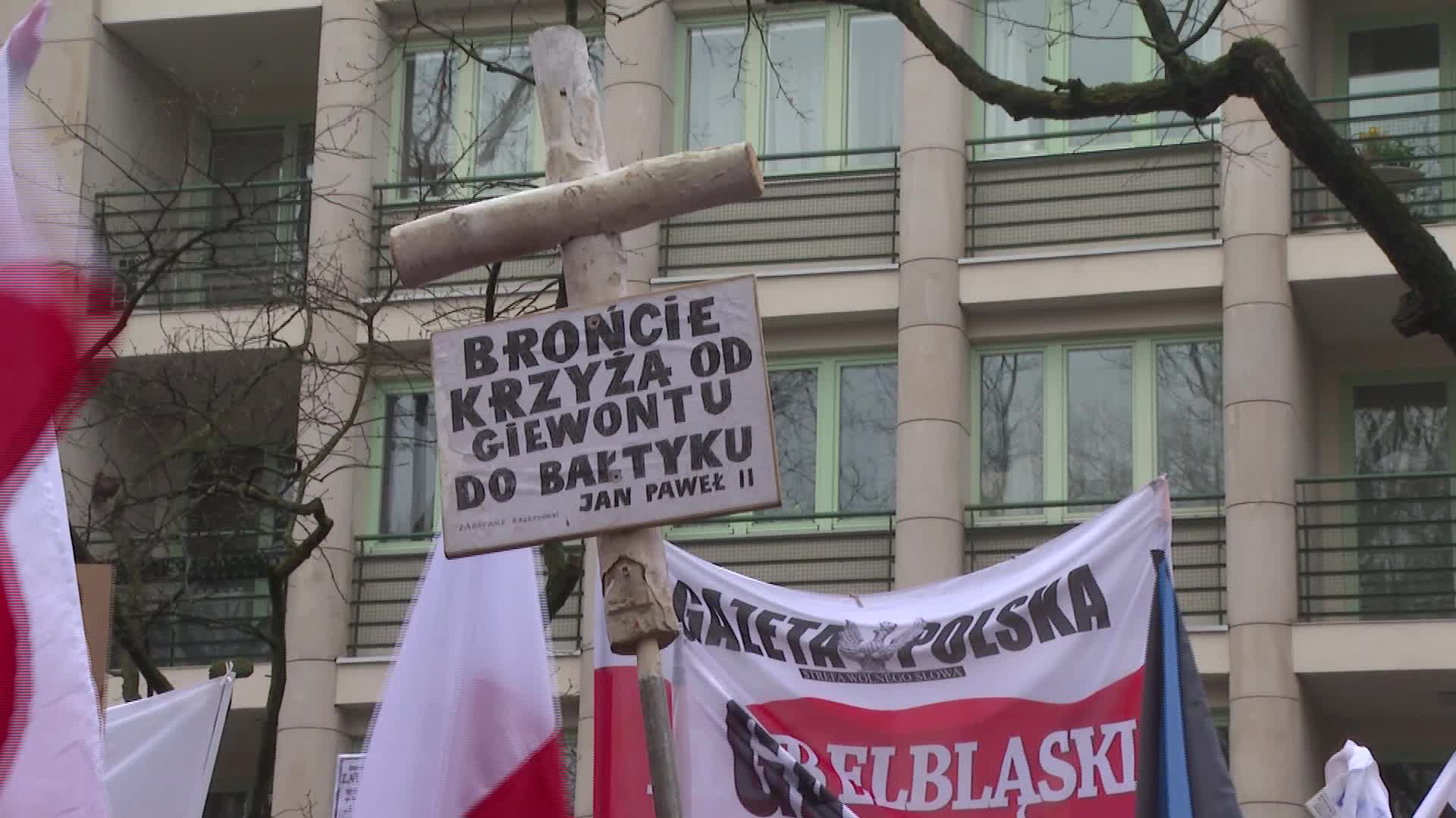 Right wing opposition protest in Warsaw, Poland