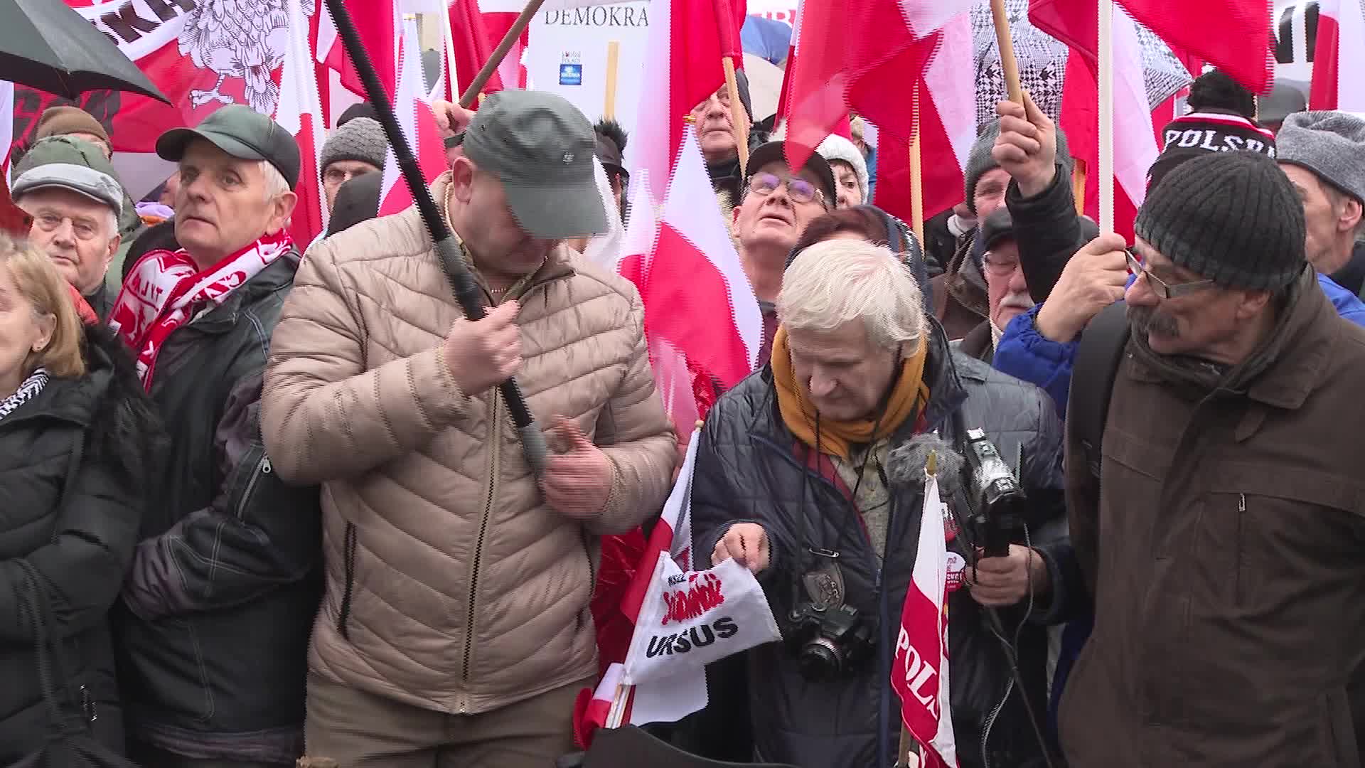 Right wing opposition protest in Warsaw, Poland