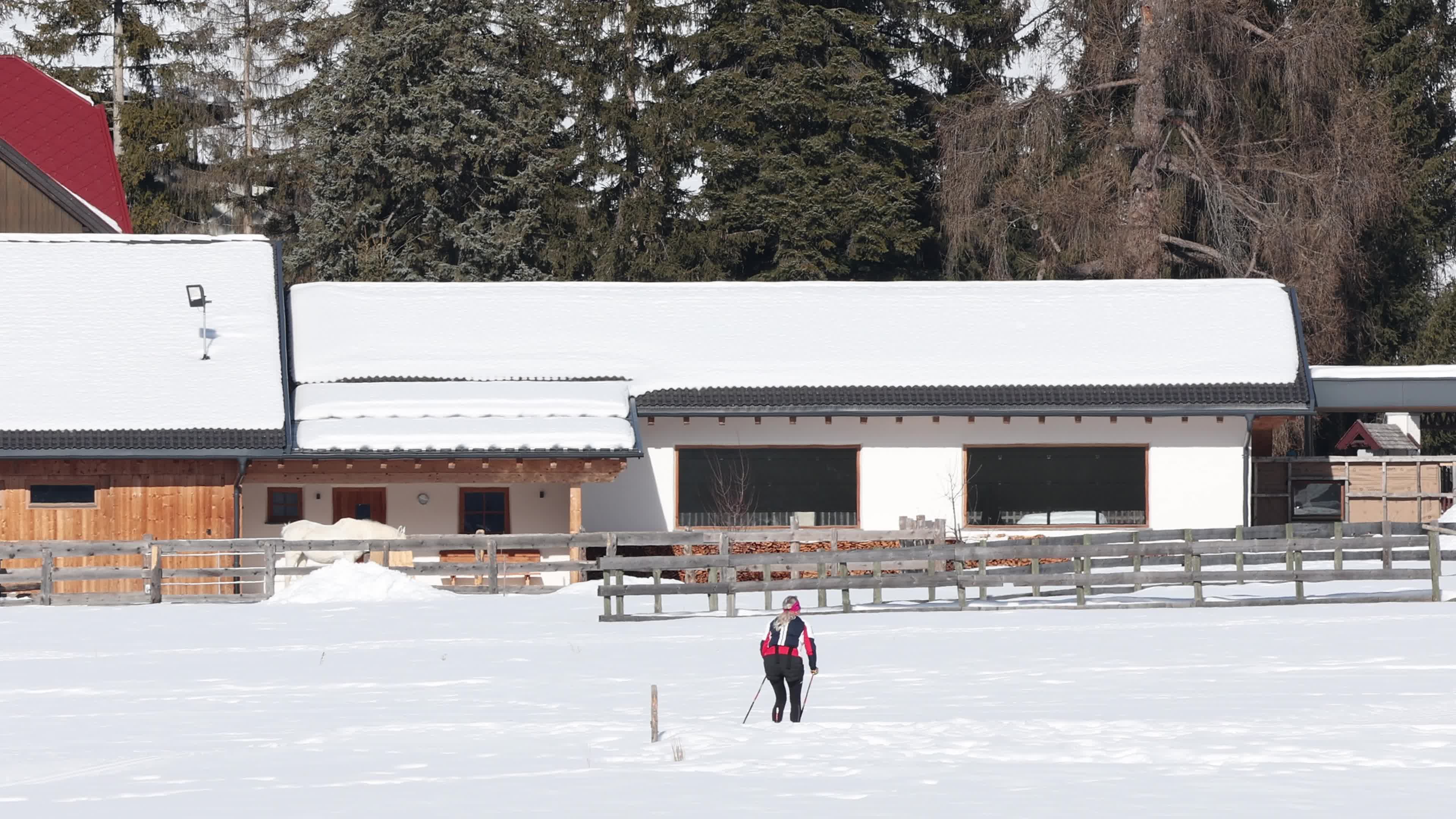 Cross-country Skiing In The Dolomites