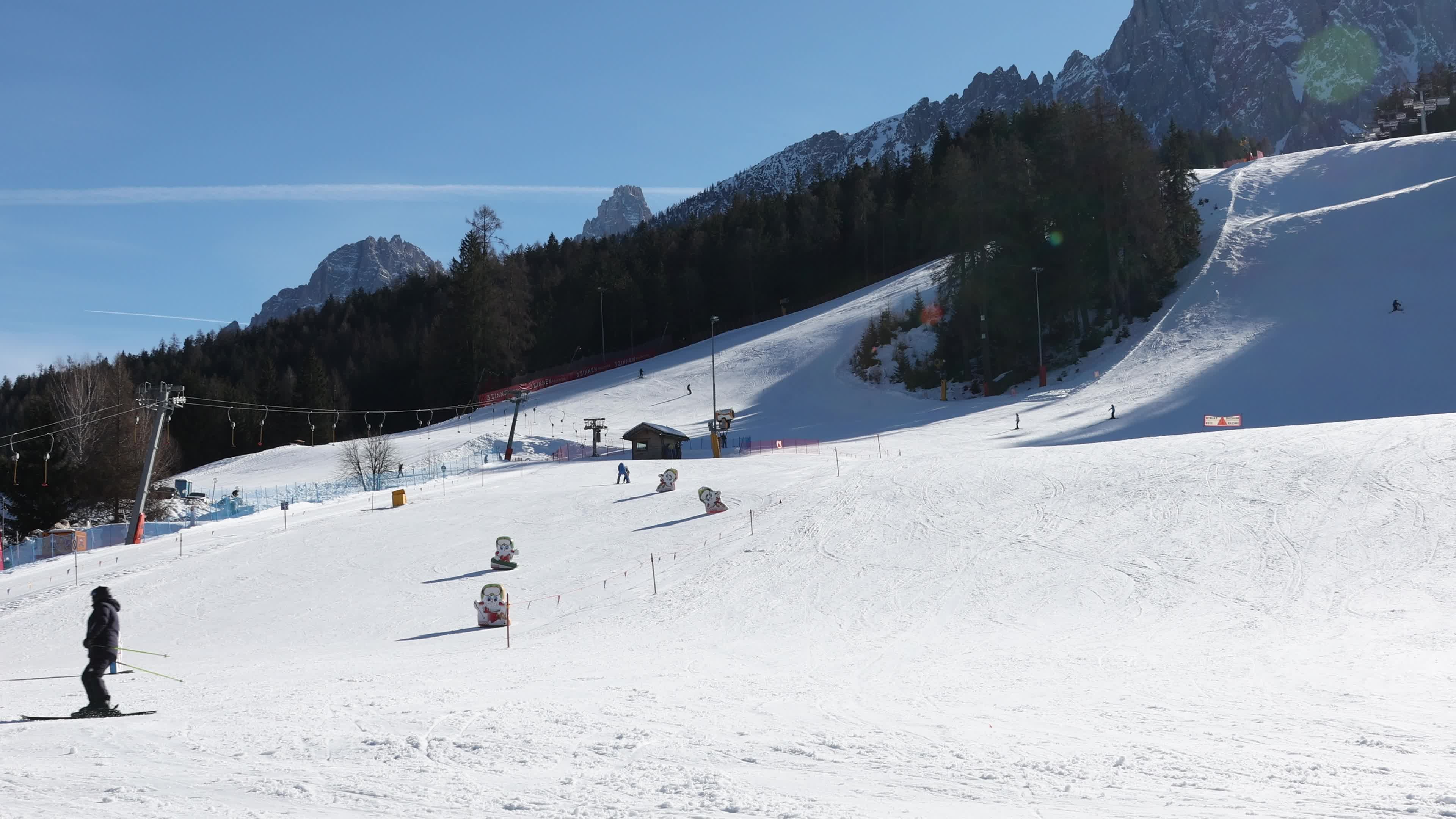 People Skiing In Monte Baranci, San Candido