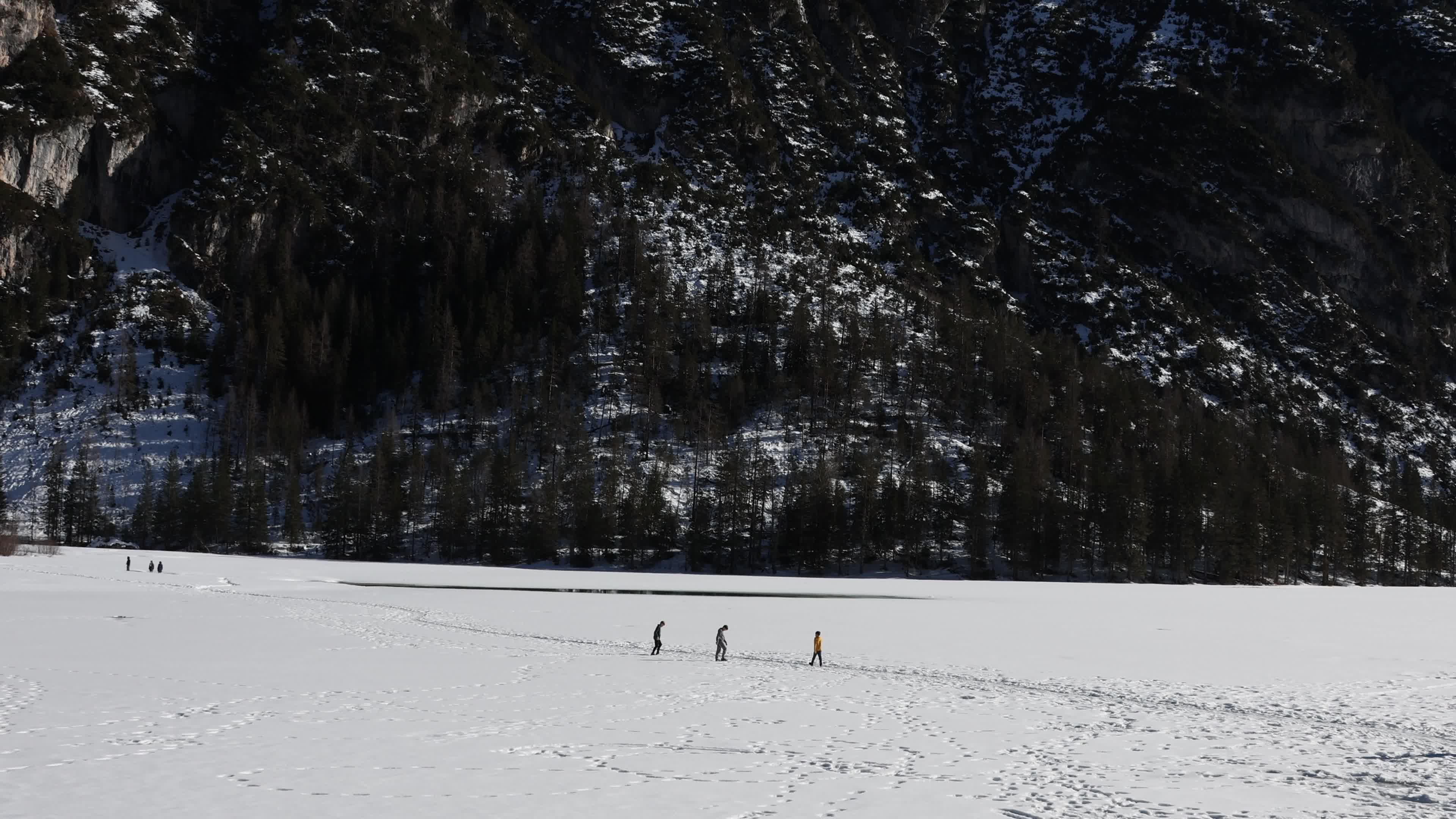People Skiing In Monte Baranci, San Candido