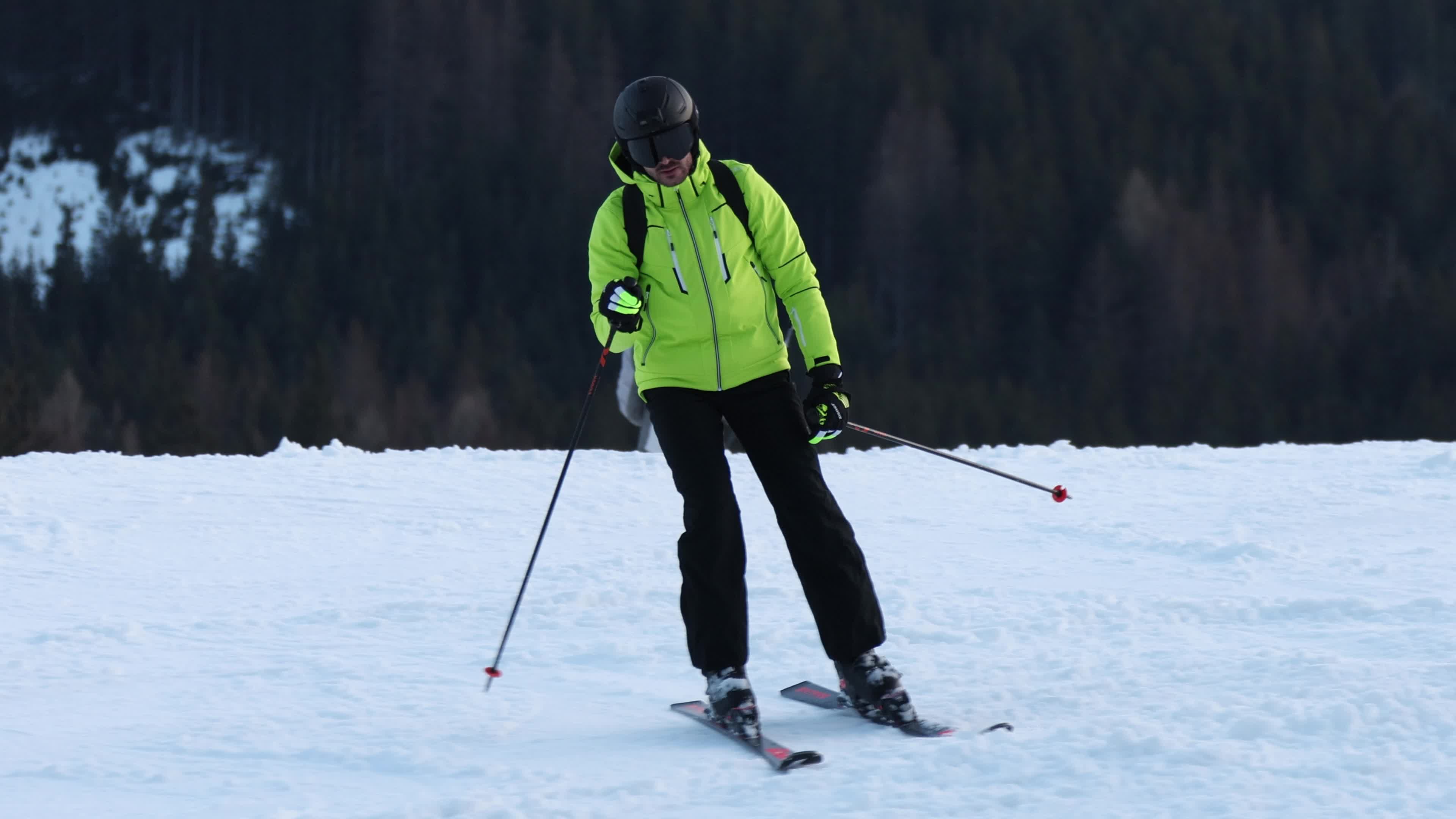 People skiing in Monte Elmo, Italian Dolomites