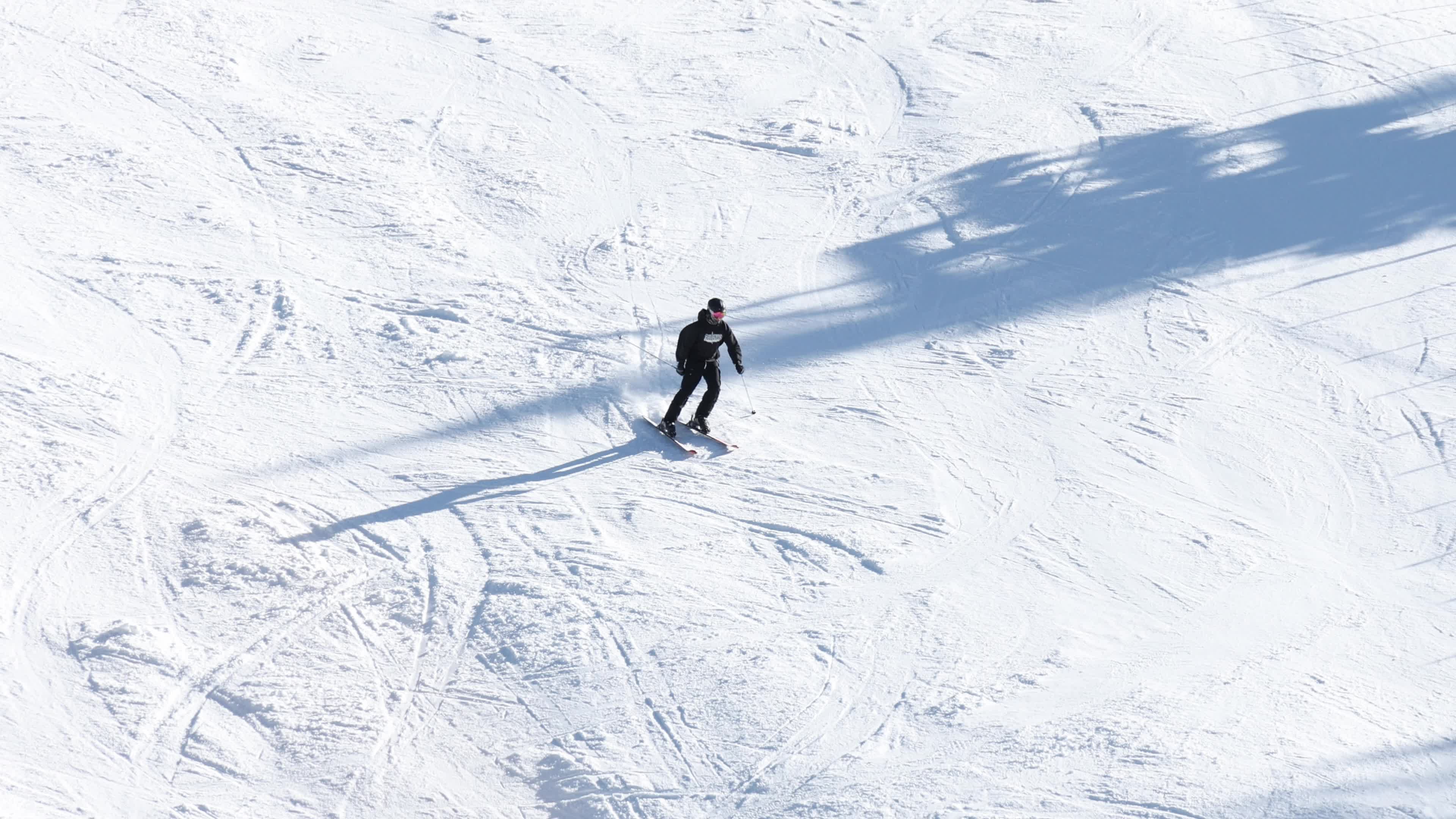 People Skiing In Dobbiaco, Italy