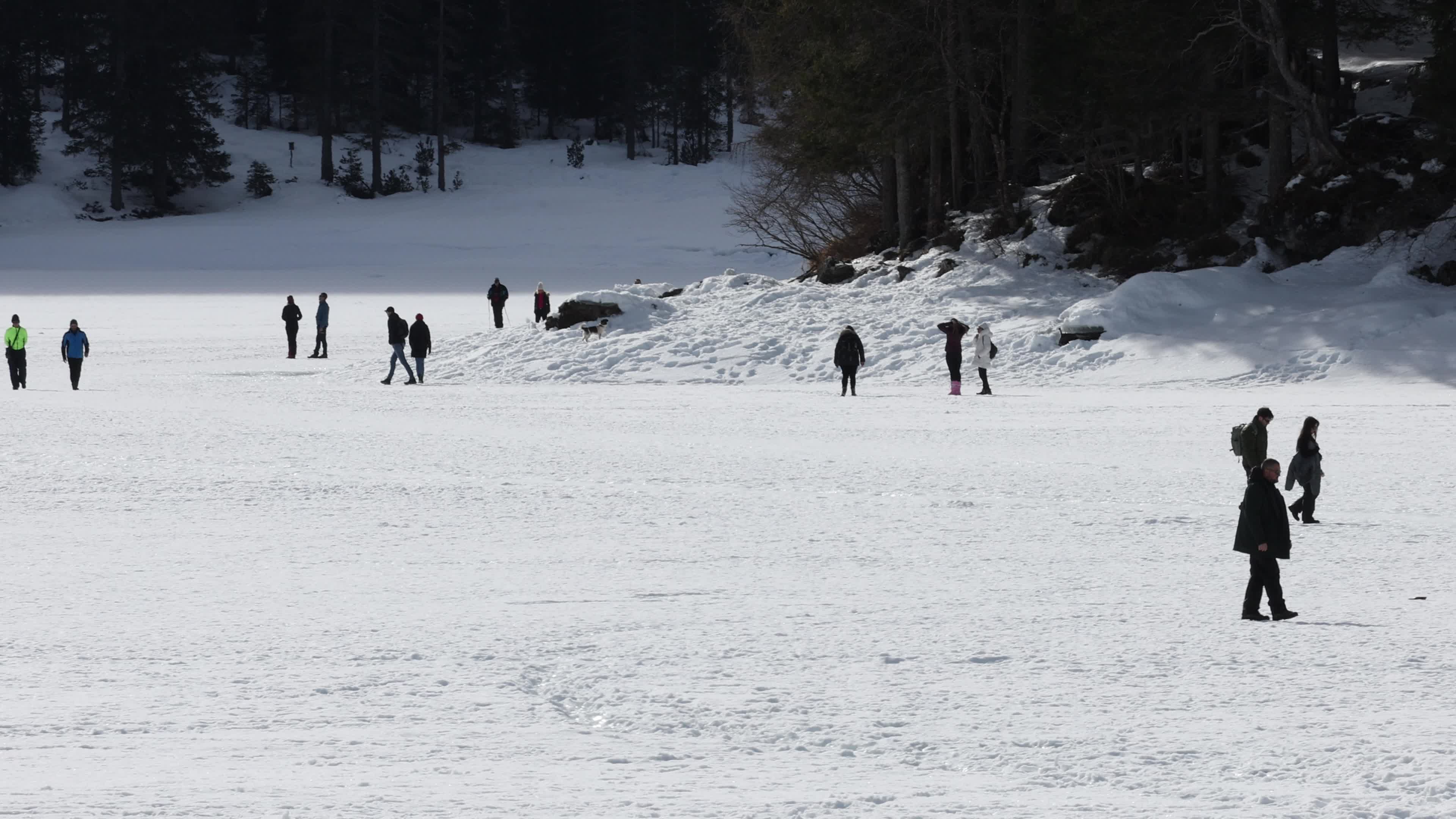 Lake Braies: Thin Ice Alerts Amid Mild Italian Winter