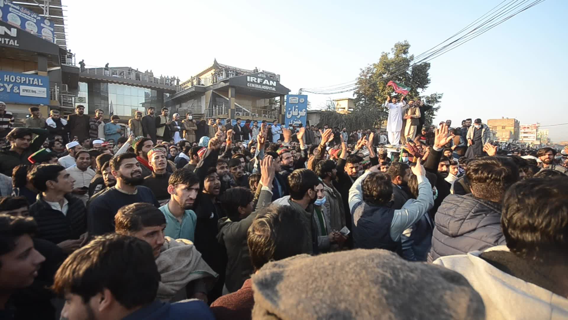 Supporters of Imran Khan's PTI party protest against alleged rigging in general elections 