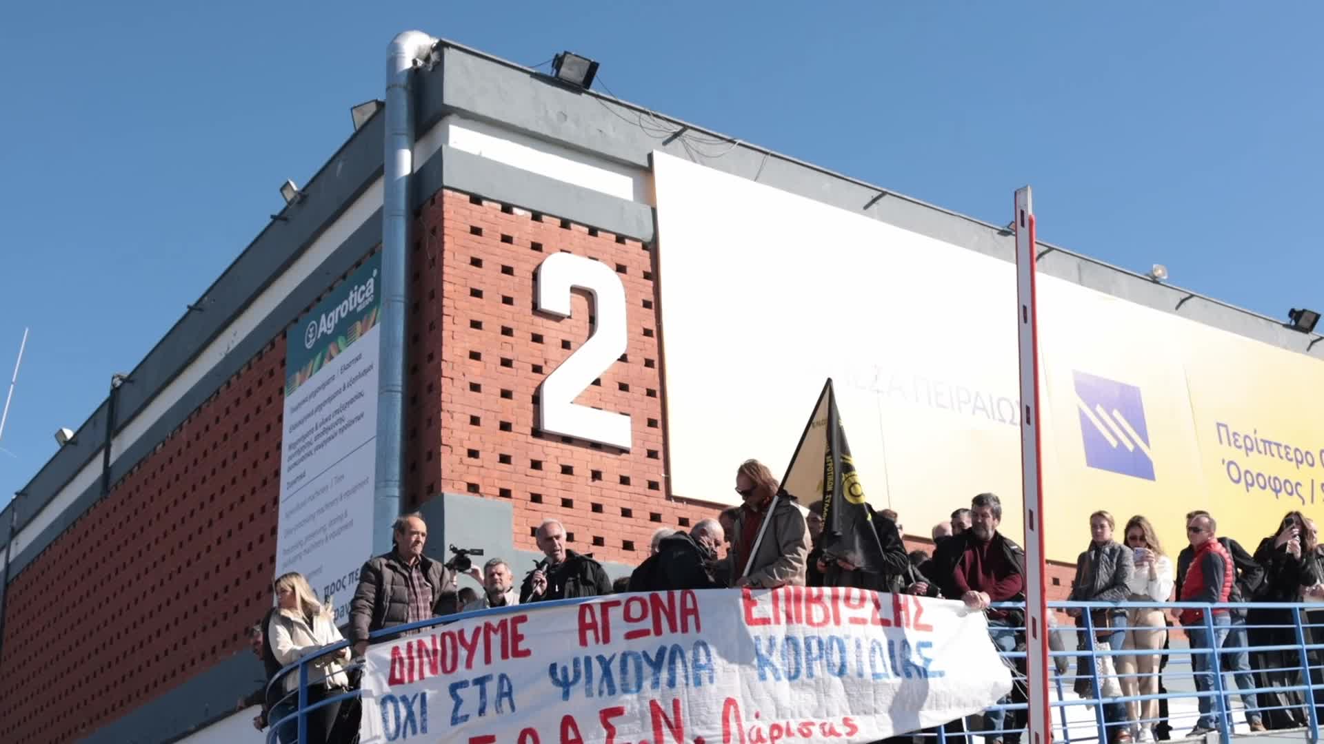 Protesting farmers rally in Thessaloniki