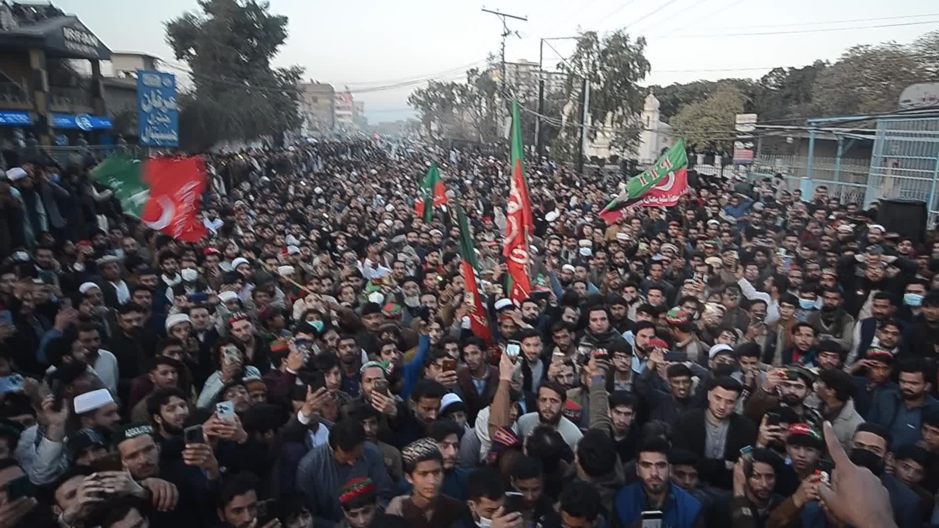 Supporters of Imran Khan's PTI party protest against alleged rigging in general elections 