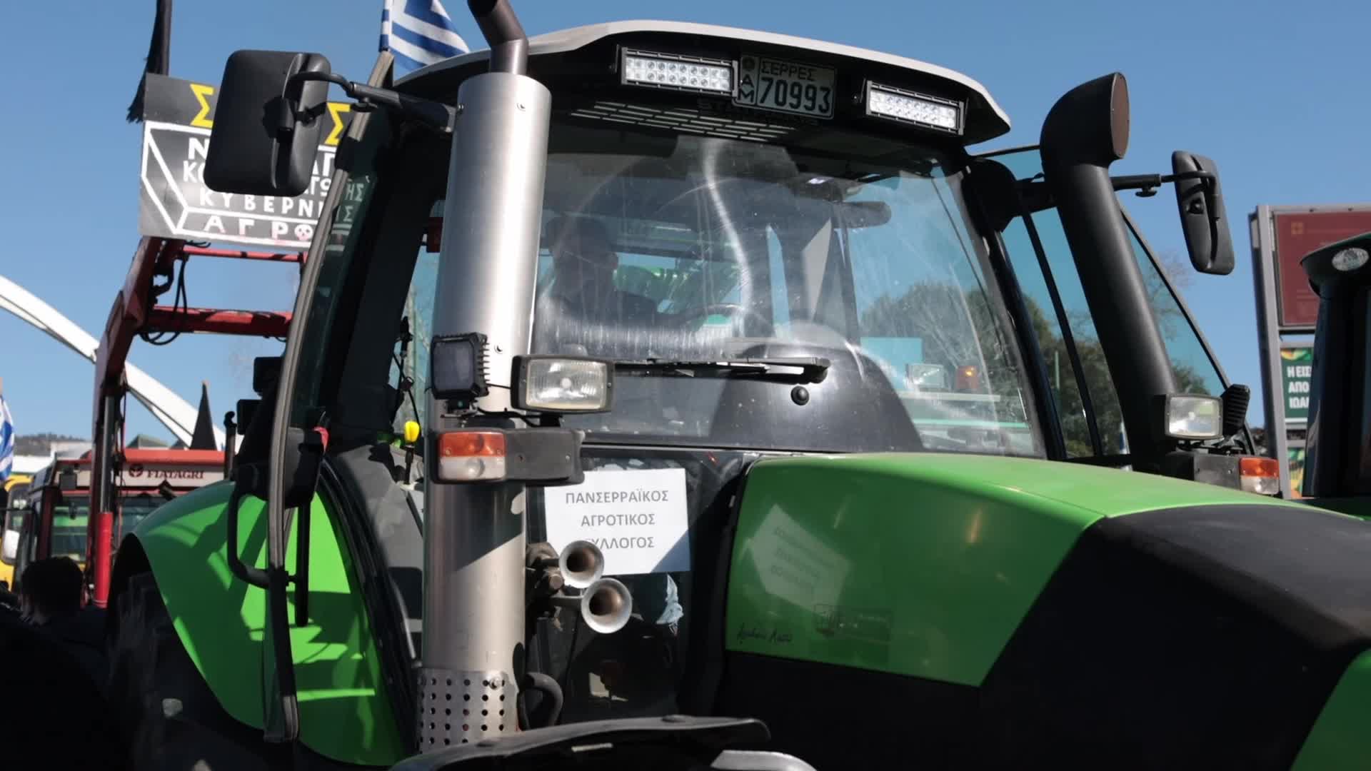Protesting farmers rally in Thessaloniki