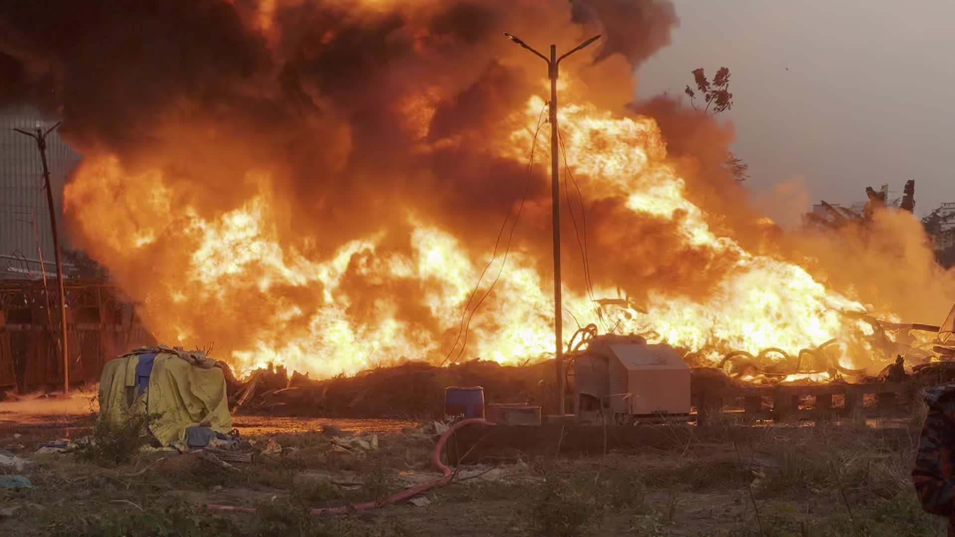 Fire-breakout at BIWTA ground in Narayanganj