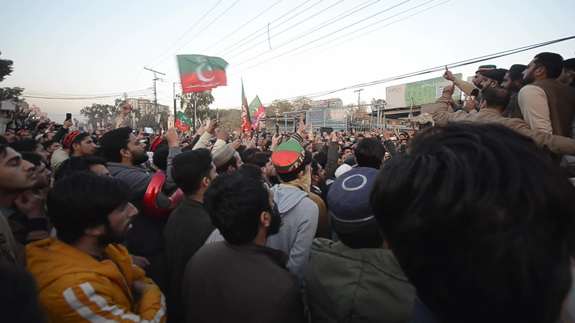 Supporters of Imran Khan's PTI party protest against alleged rigging in general elections 