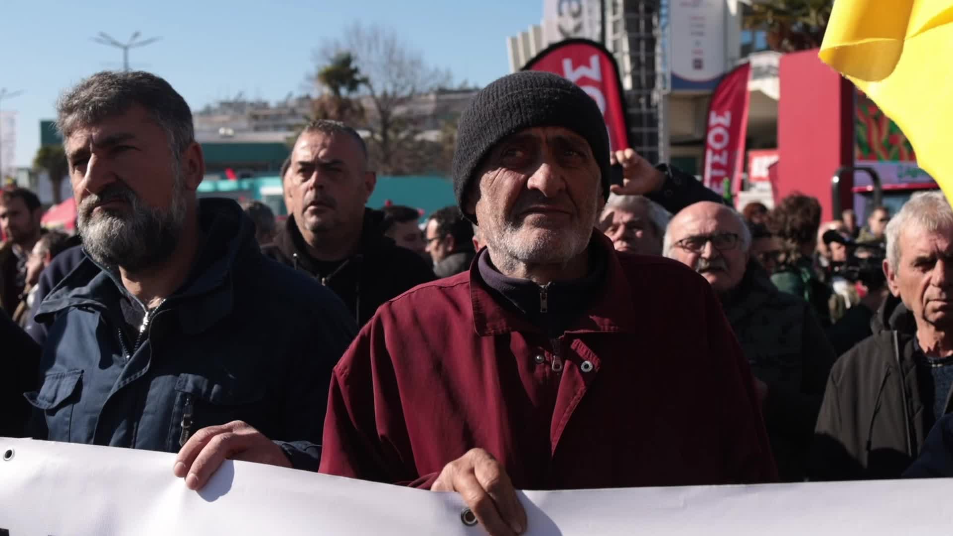 Protesting farmers rally in Thessaloniki