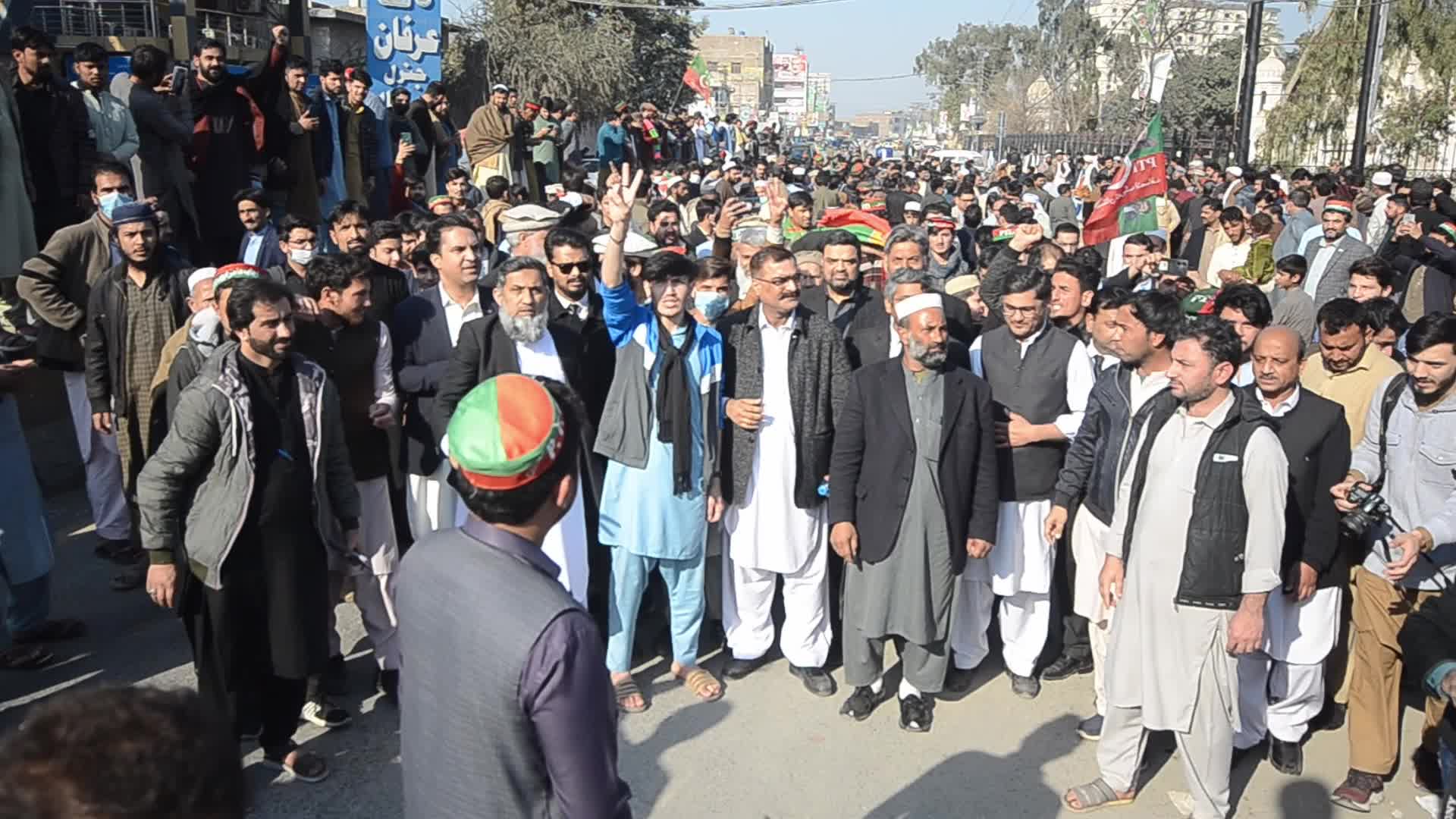Supporters of Imran Khan's PTI party protest against alleged rigging in general elections 
