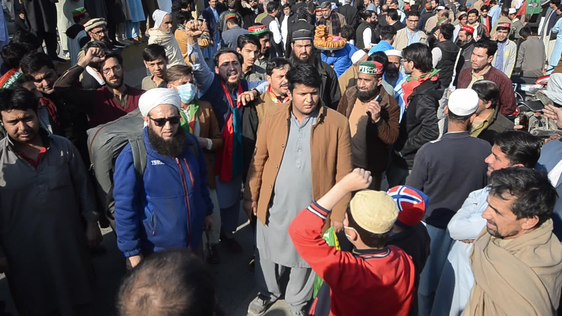 Supporters of Imran Khan's PTI party protest against alleged rigging in general elections 