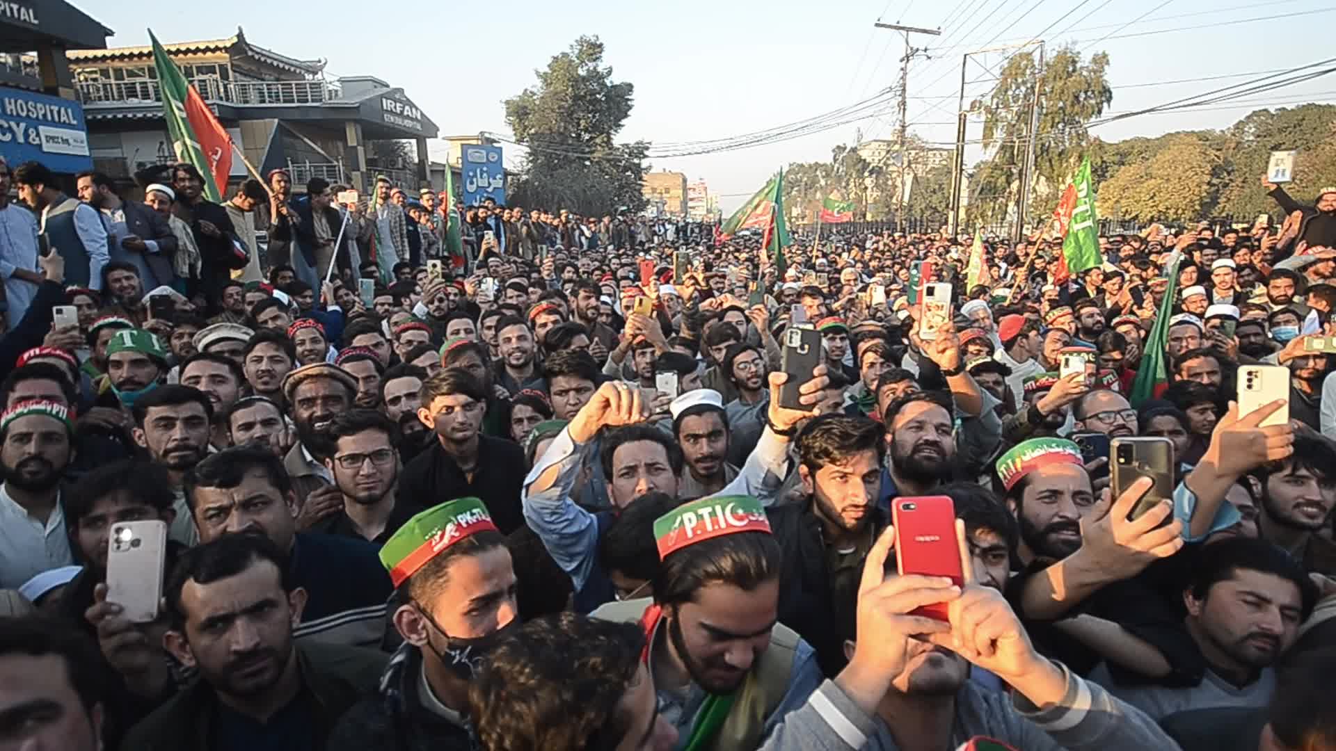 Supporters of Imran Khan's PTI party protest against alleged rigging in general elections 