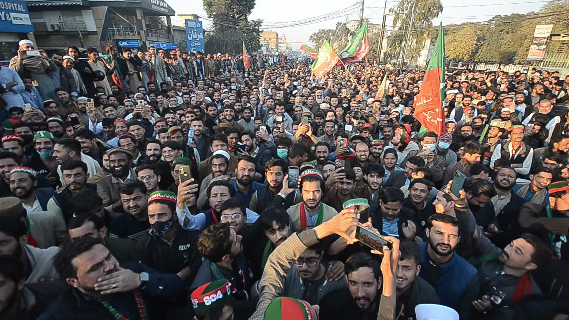 Supporters of Imran Khan's PTI party protest against alleged rigging in general elections 