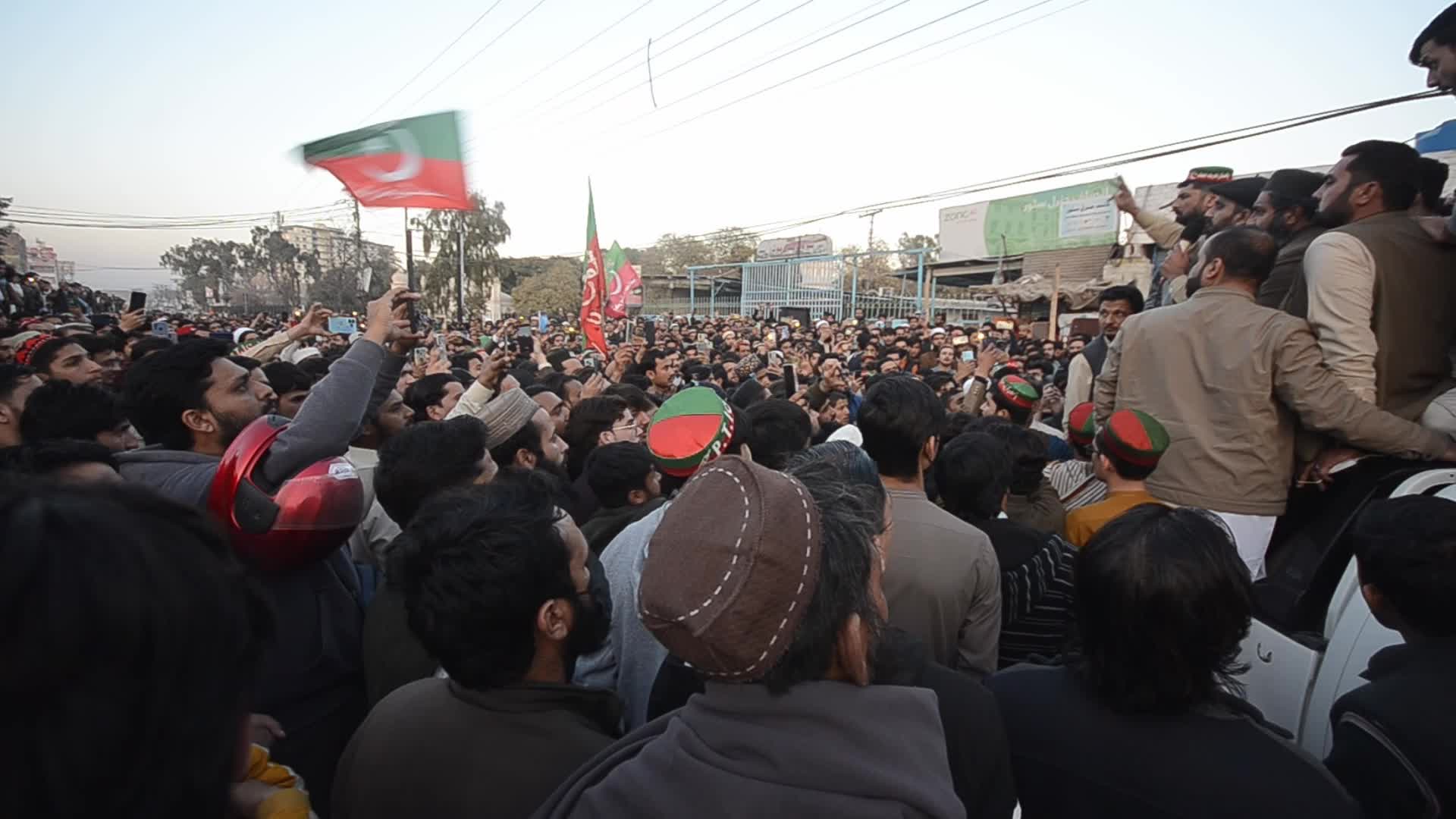 Supporters of Imran Khan's PTI party protest against alleged rigging in general elections 
