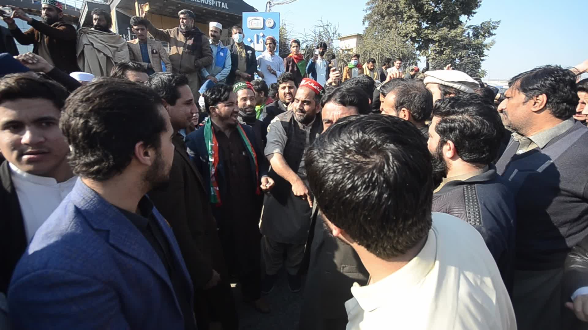 Supporters of Imran Khan's PTI party protest against alleged rigging in general elections 