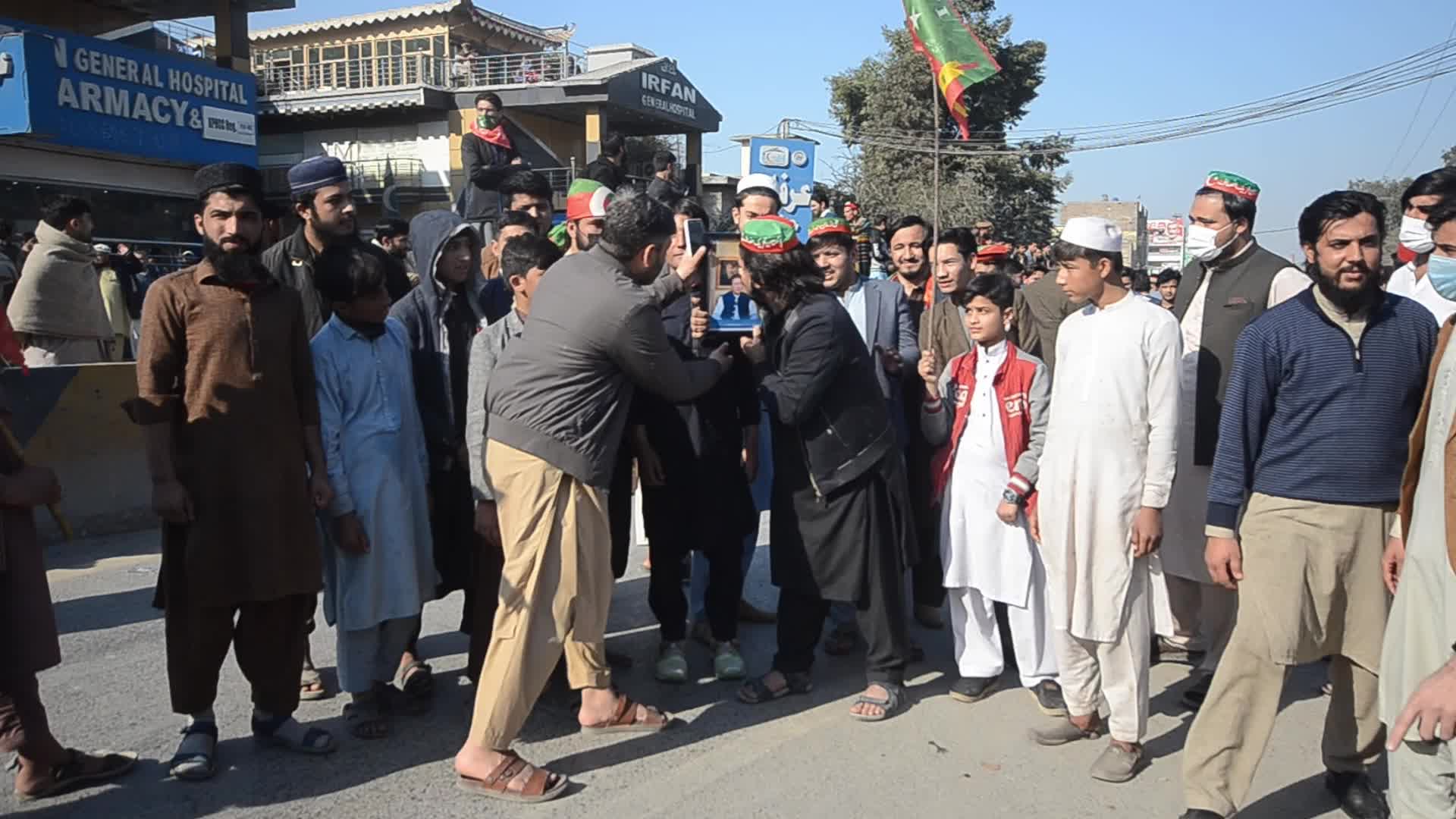 Supporters of Imran Khan's PTI party protest against alleged rigging in general elections 