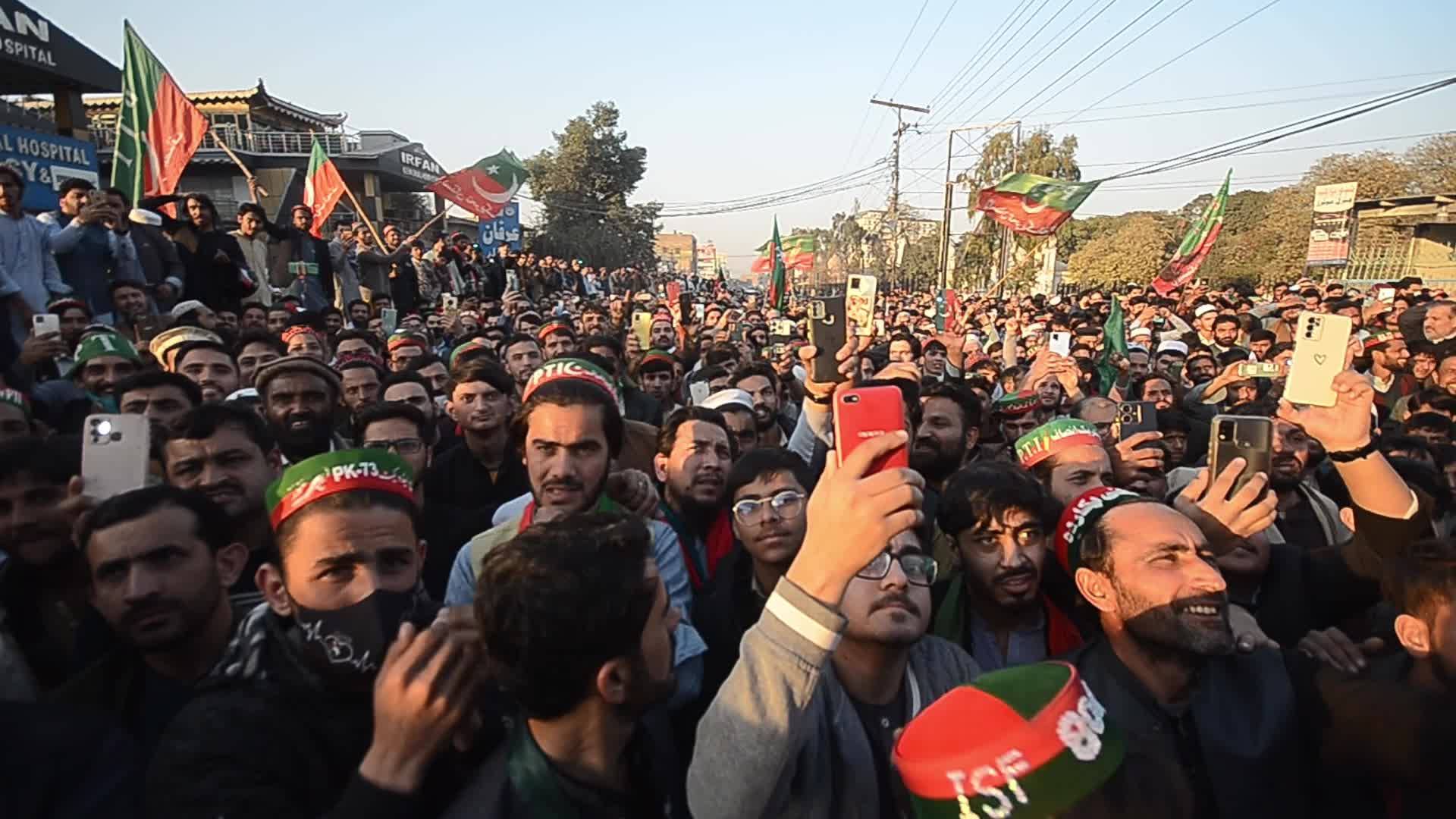 Supporters of Imran Khan's PTI party protest against alleged rigging in general elections 