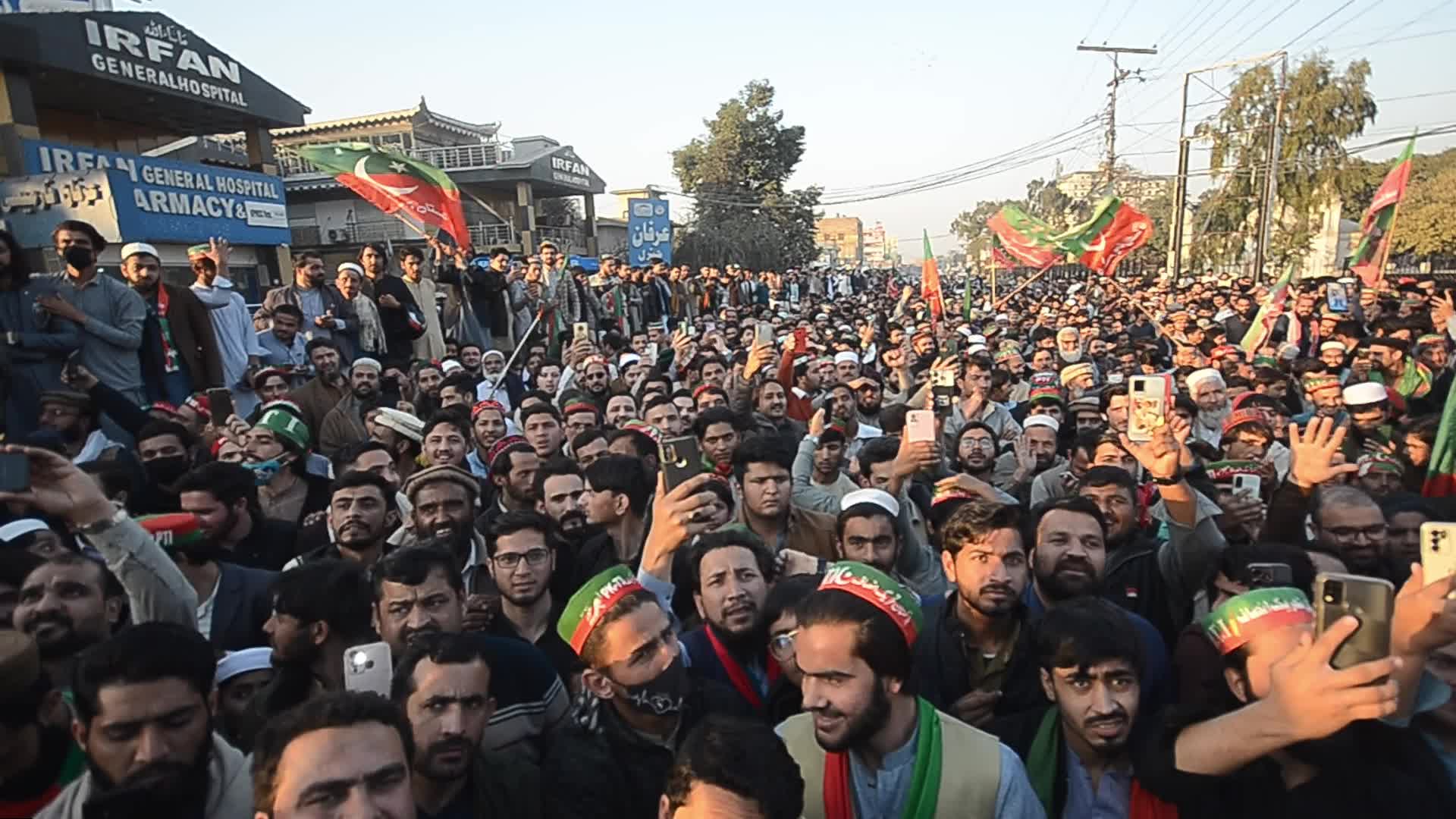 Supporters of Imran Khan's PTI party protest against alleged rigging in general elections 