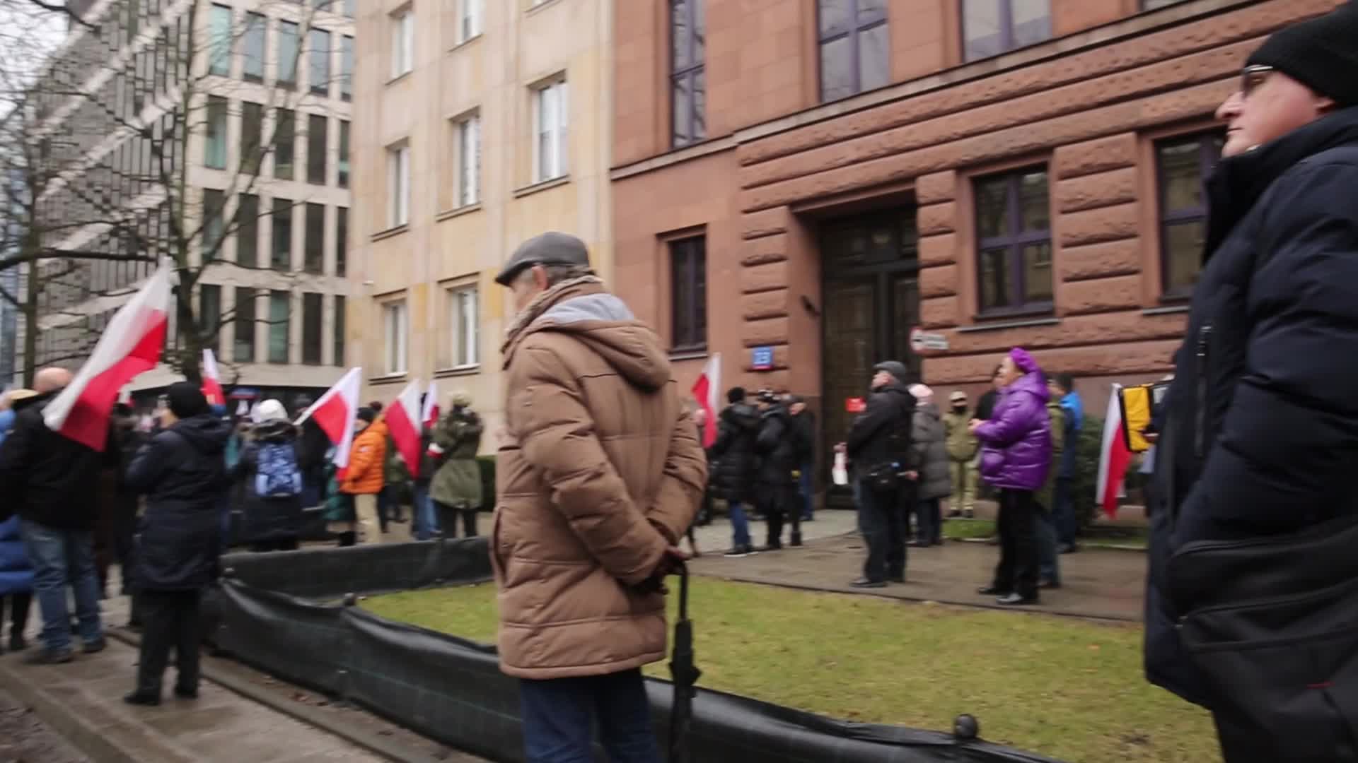 Anti-government protest in Warsaw, Poland