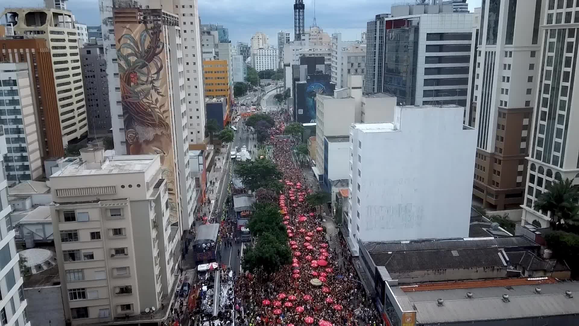 Street carnival parade Unidos do Baixo Augusta