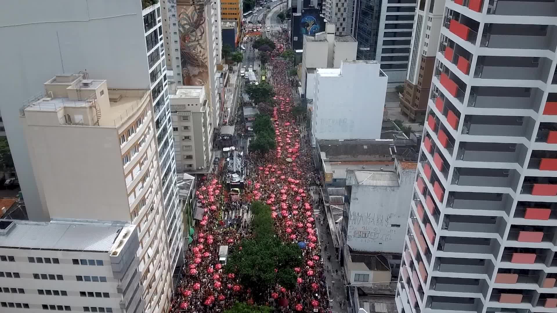 Street carnival parade Unidos do Baixo Augusta