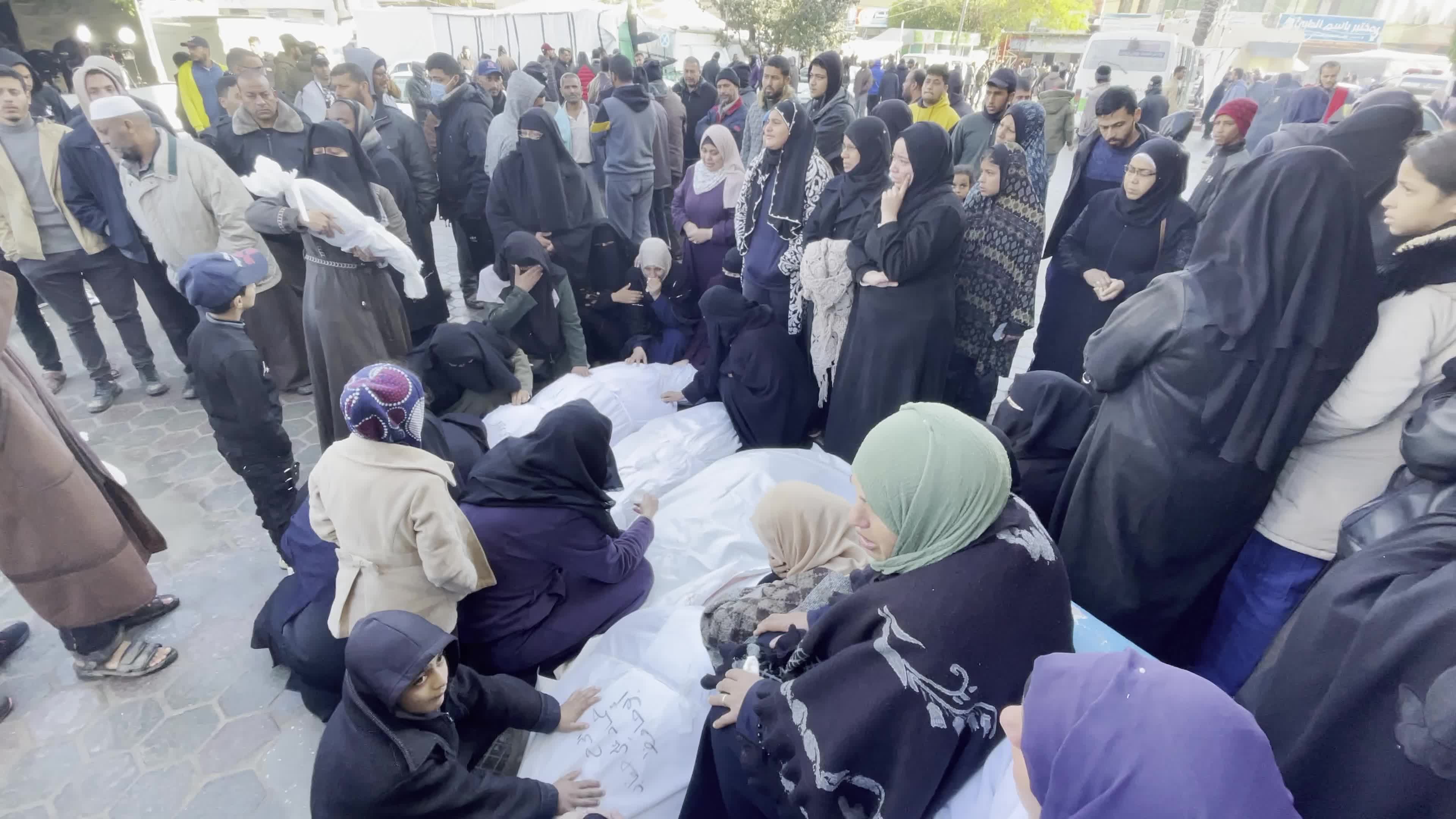 Mass Funeral for Victims of Israeli Strike in Gaza Strip 